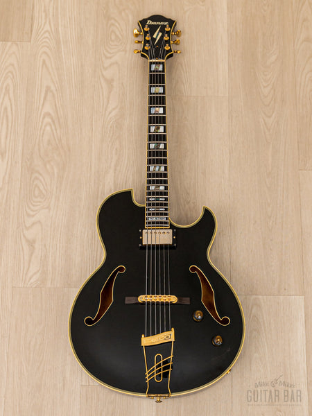 1996 Ibanez Pat Metheny PM100 Signature Archtop Black Near-Mint w 