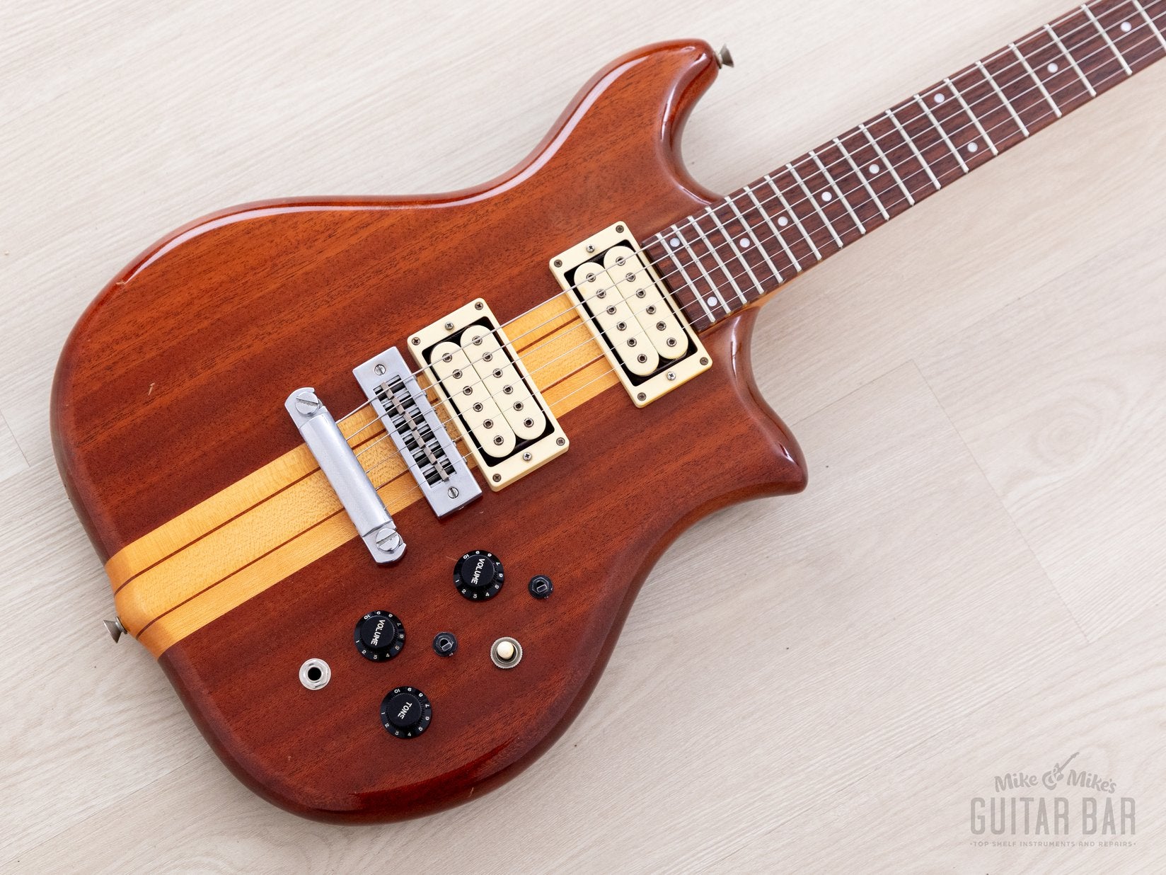 1979 Kawai F-1 Jr Vintage Neck Through Electric Guitar, Stainless Stee