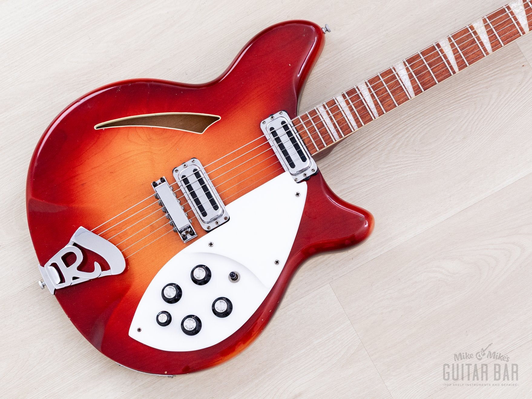 1968 Rickenbacker 360 Fireglo Vintage Semi-Hollow Guitar w/ Case, Toas