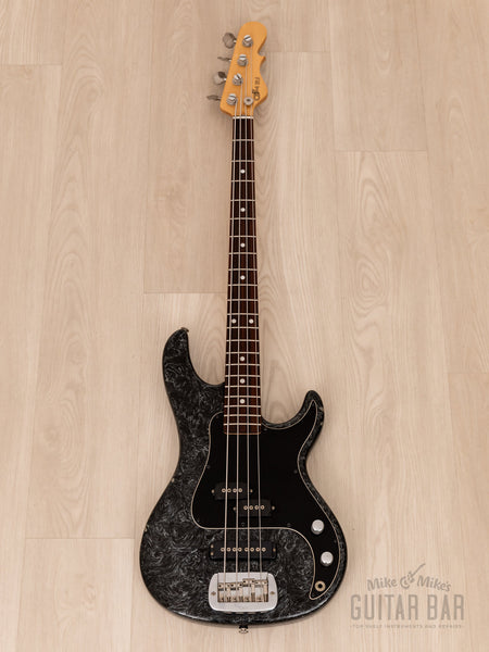 1997 G&L USA Fullerton SB-2 Bass Black Silver Swirl PJ