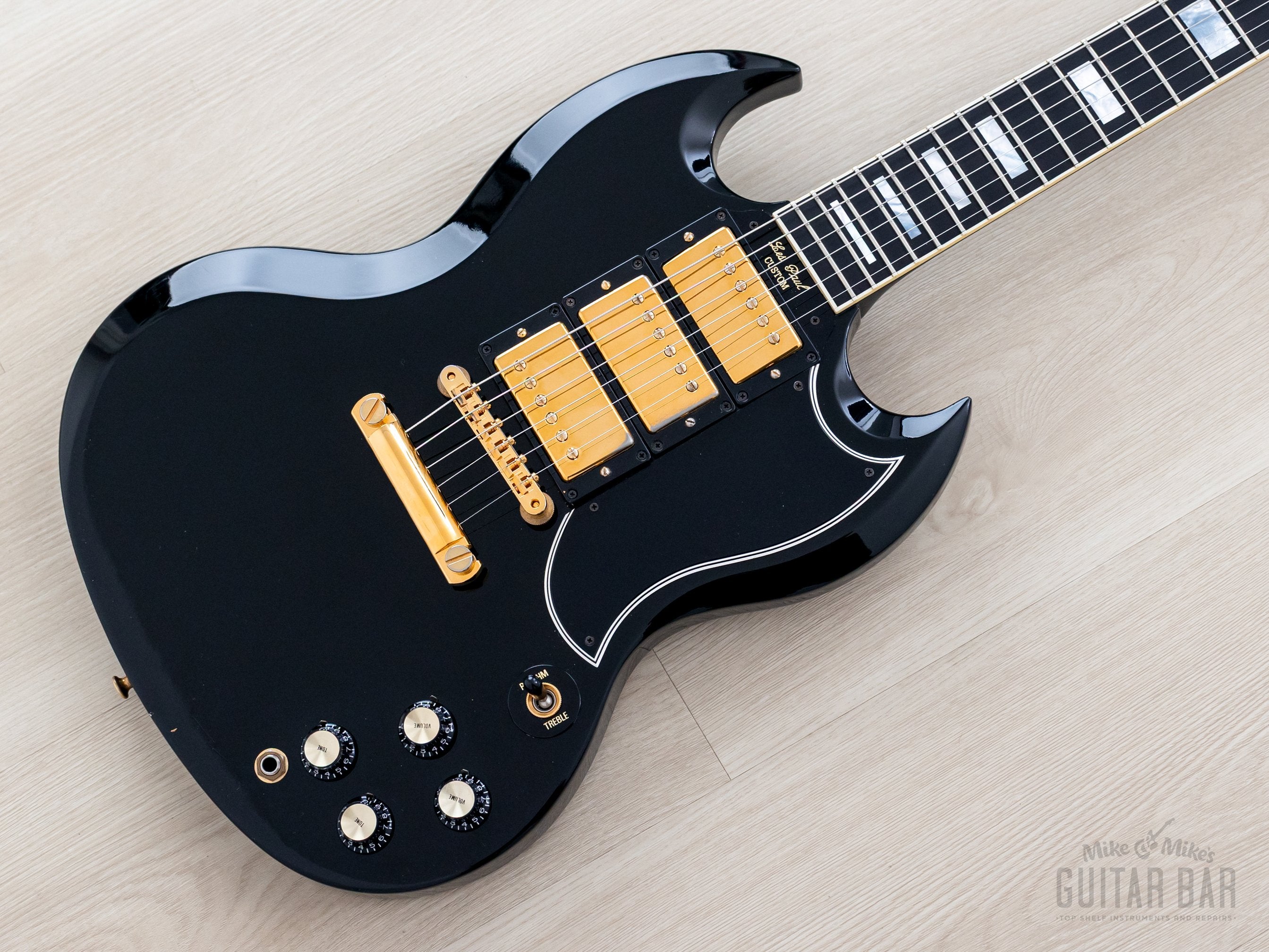 ギター gibson custom shop SG custom ebony 1999 Gibson Custom Shop 1961 Les Paul SG Custom Ebony 3 Pickup w/ 57 C