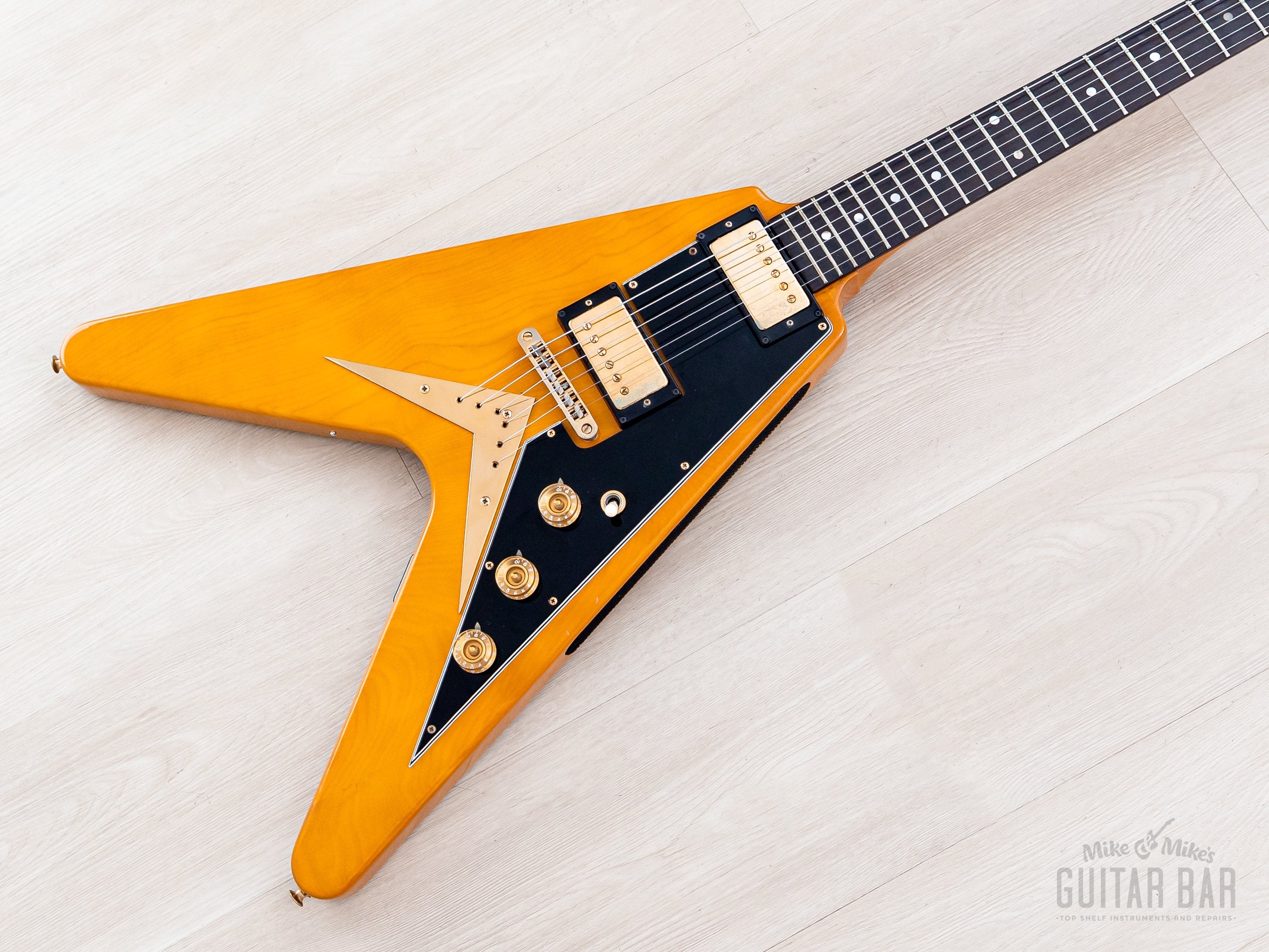 1977 Greco FV-900 Flying V Natural Korina, Japan w/ Case