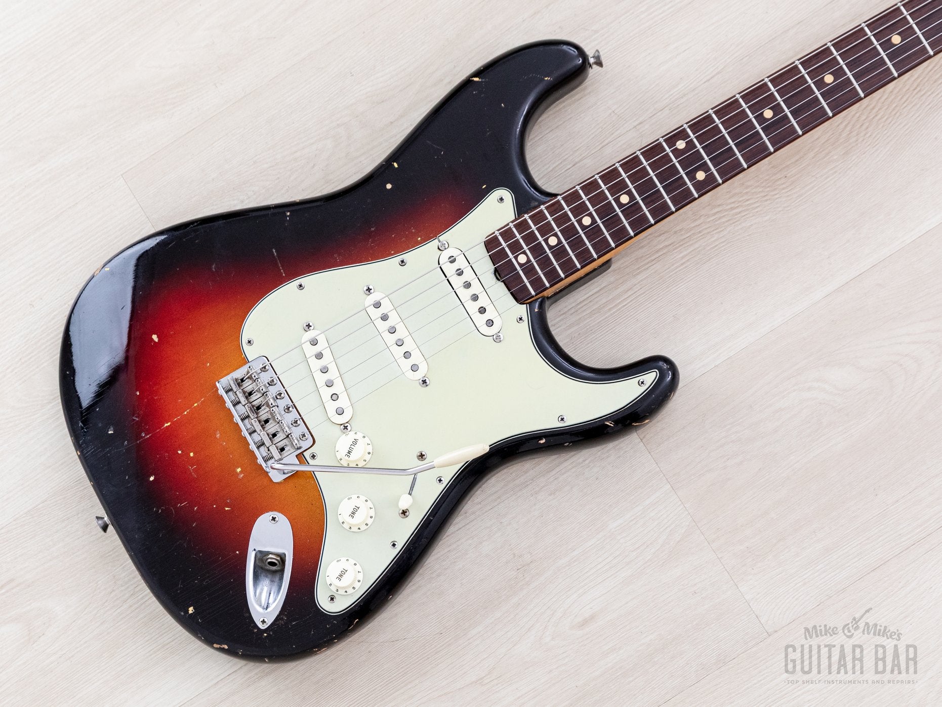 1961 Fender Stratocaster Vintage Guitar Sunburst Slab Board w/ Flame N