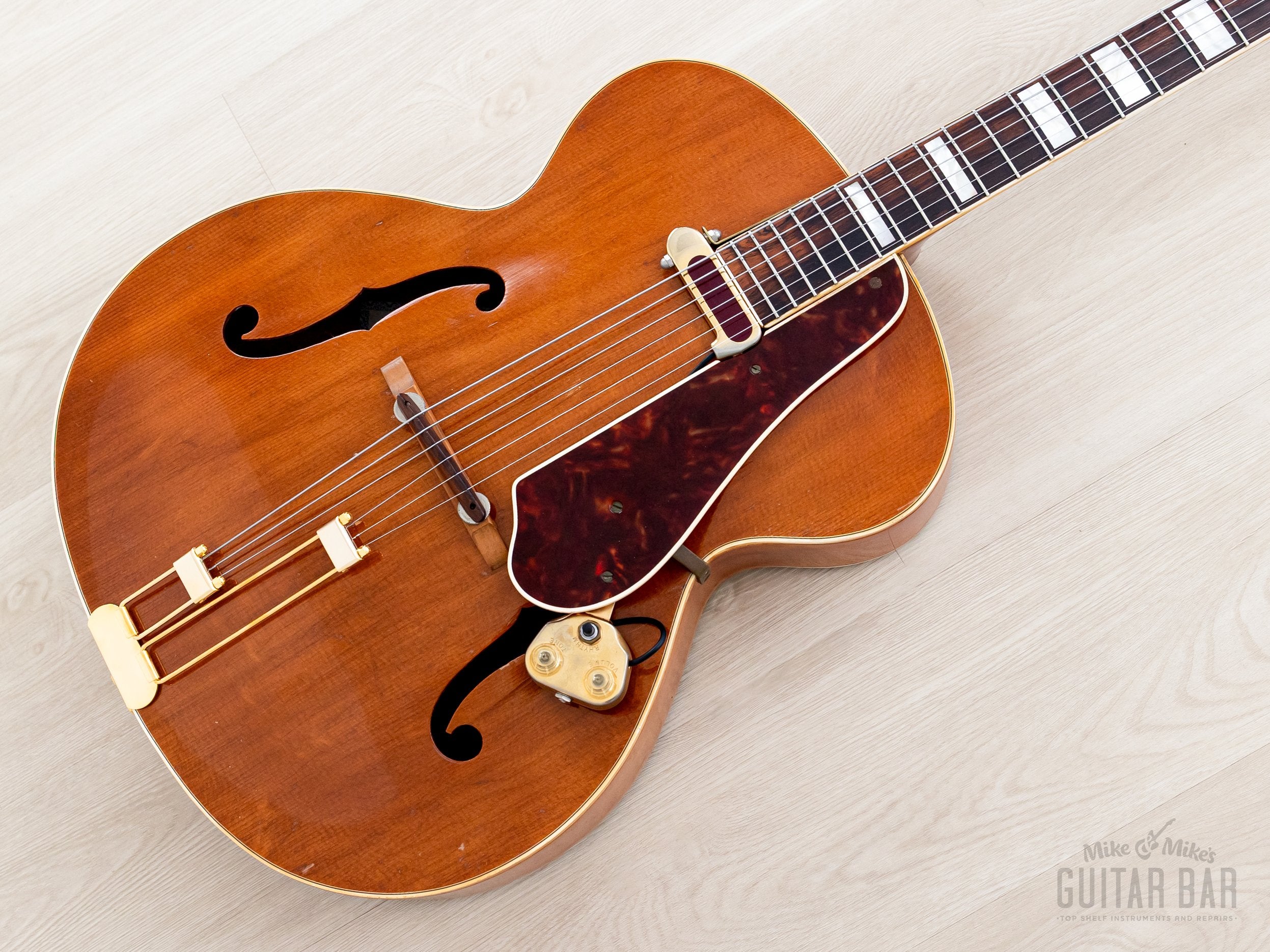 1949 Epiphone Broadway Vintage Archtop Guitar Blonde w/ DeArmond Rythm