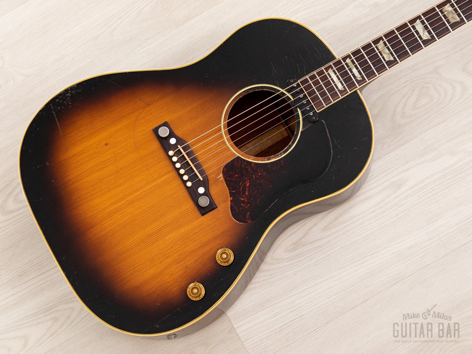 1955 Gibson J-160E Vintage Acoustic Electric Guitar Solid Top/Back w/