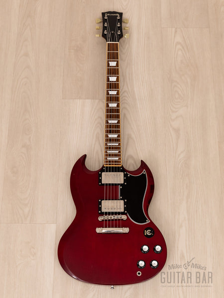 2011 Edwards by ESP E-SG-90 LT2 SG Heritage Cherry Lacquer w/ USA Seym –  Mike & Mike's Guitar Bar