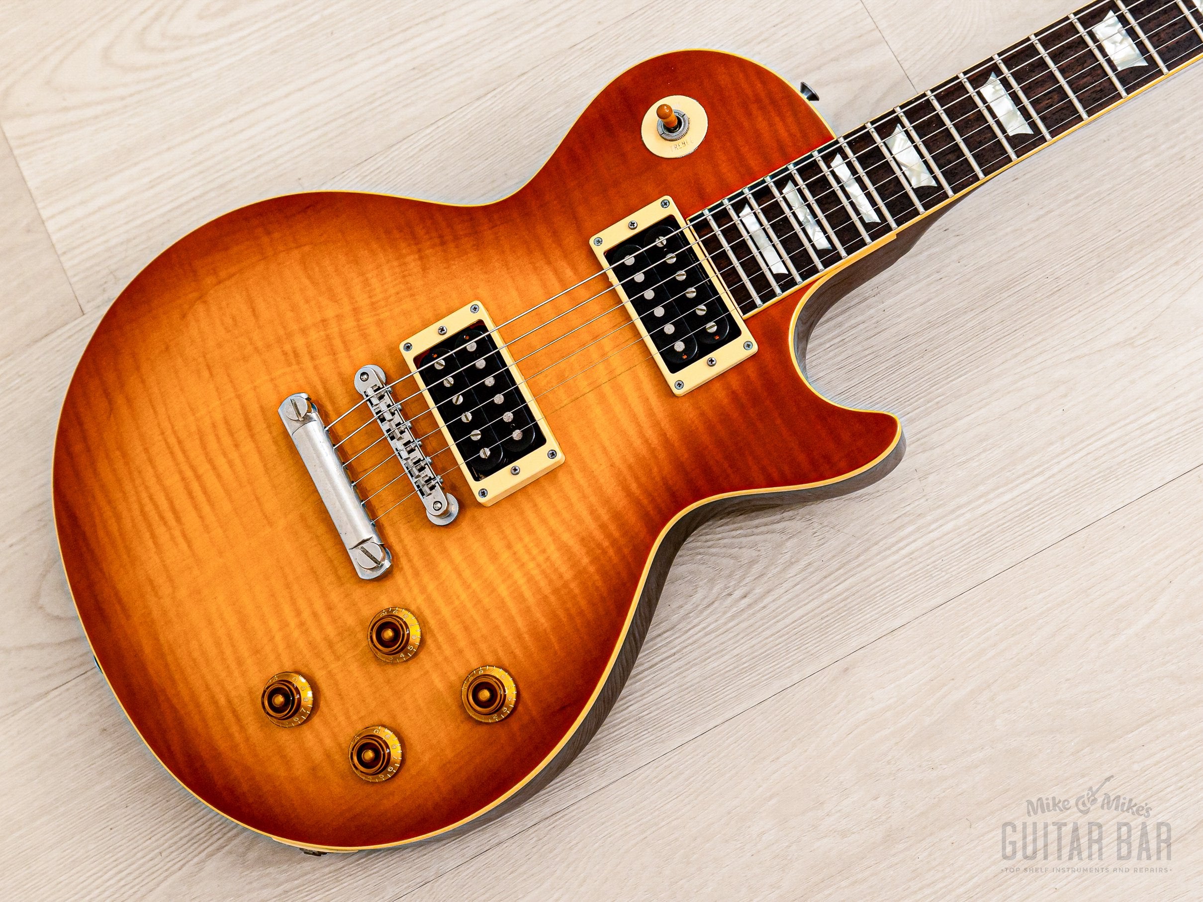 1991 Burny RLG '59 Model Standard Flame Top w/ 50s-Style Neck & VH-1 P
