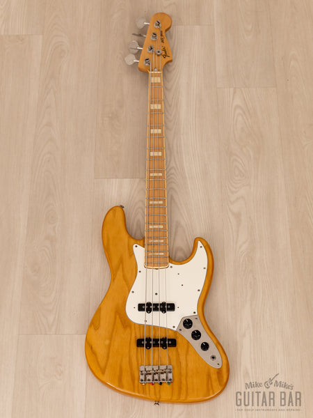 1987 Fender Jazz Bass '75 Vintage Reissue JB75-80 Natural, Japan MIJ F –  Mike & Mike's Guitar Bar