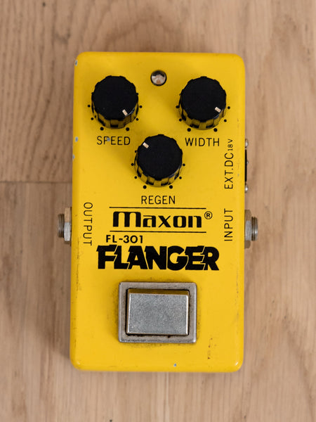 1980s Maxon FL-301 Analog Flanger Vintage Guitar Effects Pedal w