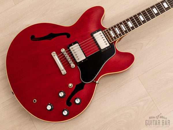 1990 Greco SA-75 Vintage Semi-Hollow Guitar 335 Cherry Mint Collection –  Mike & Mike's Guitar Bar