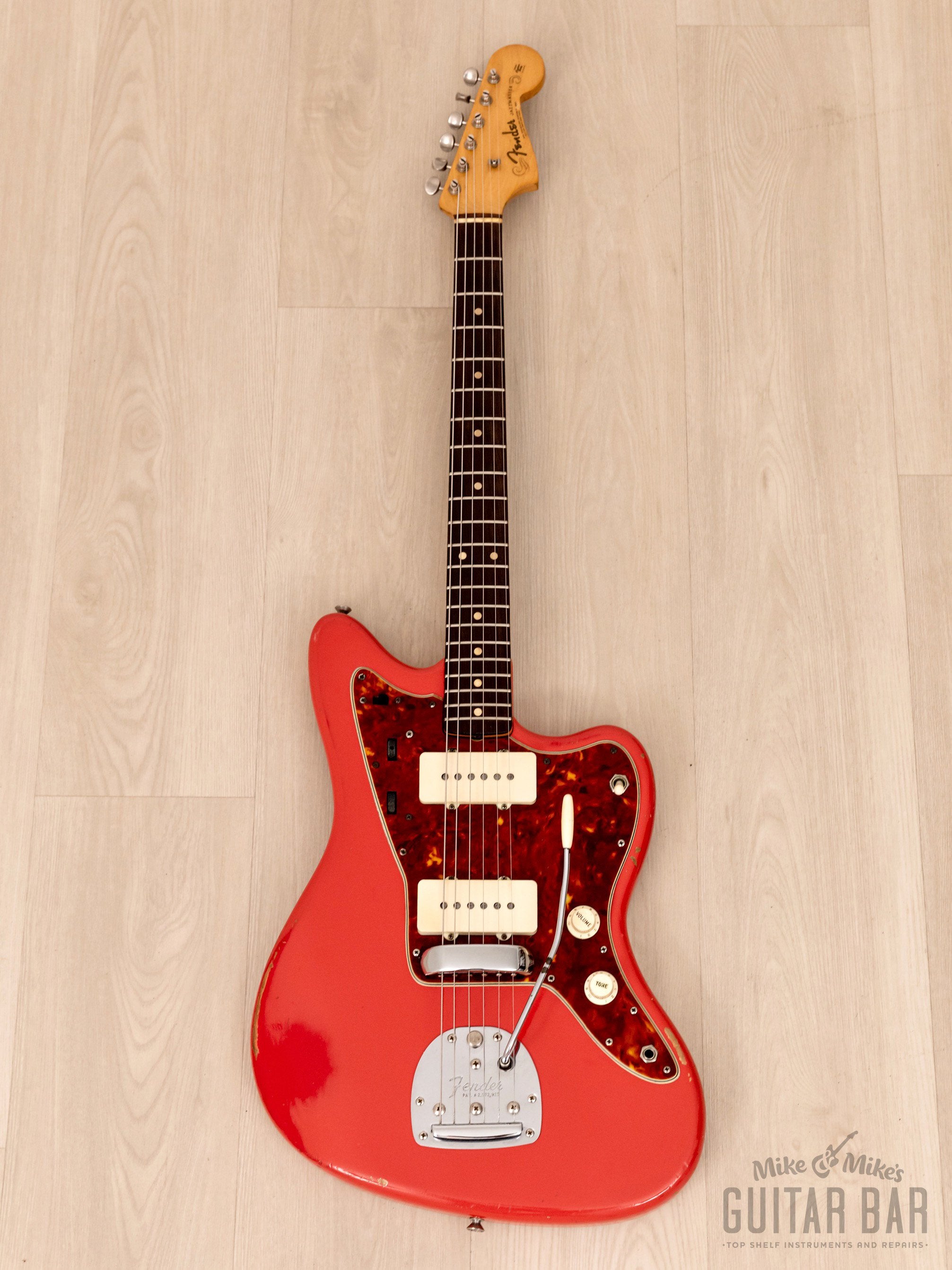 1962 Fender Jazzmaster Vintage Pre-CBS Offset Guitar Fiesta Red, Slab Board w/ Case