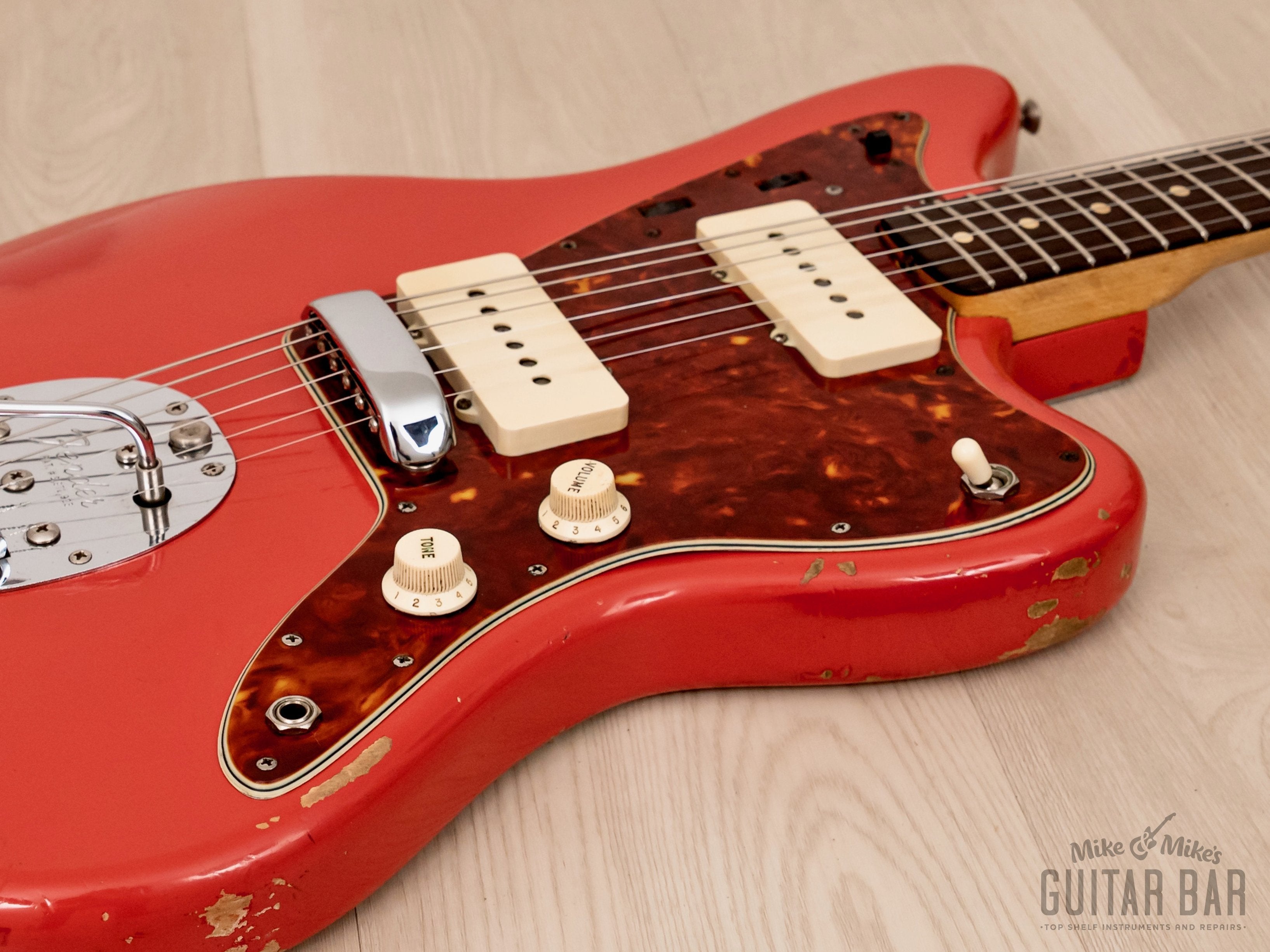 1962 Fender Jazzmaster Vintage Pre-CBS Offset Guitar Fiesta Red, Slab Board w/ Case