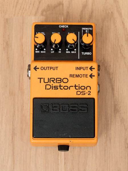 1988 Boss DS-2 Turbo Distortion Guitar Effects Pedal, Silver Label