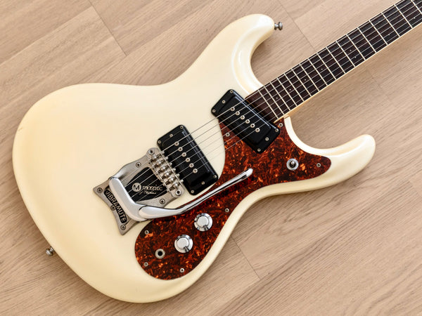 1990s Mosrite Ventures Model Super Custom '65 Pearl White w/ Vibramute &  Case, Japan Kurokumo