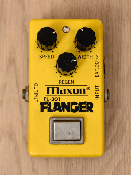1980s Maxon FL-301 Flanger Vintage Guitar Effects Pedal, Japan 