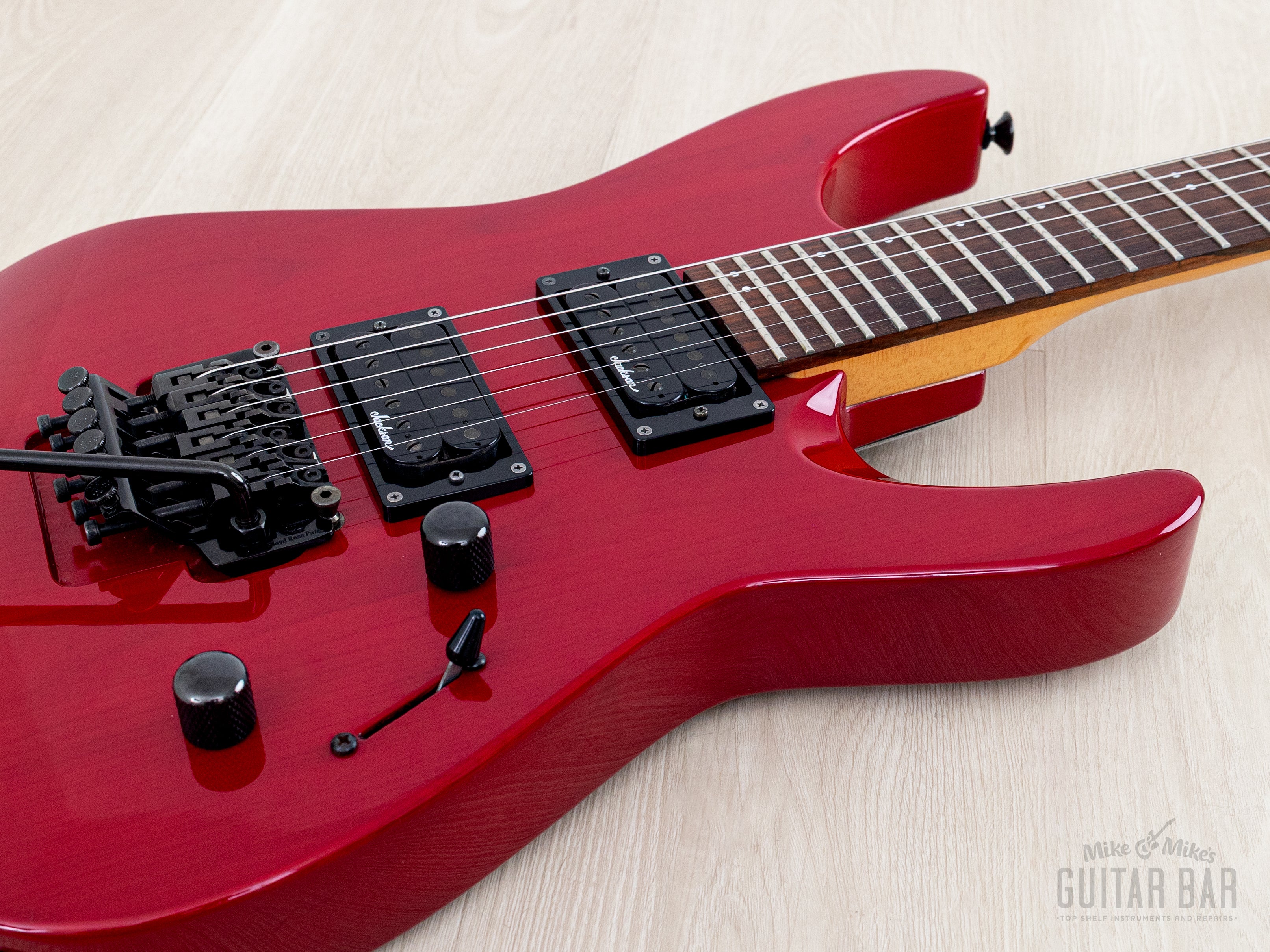 1990 Charvel Jackson Super Dinky SDK-085-HH See-Through Red