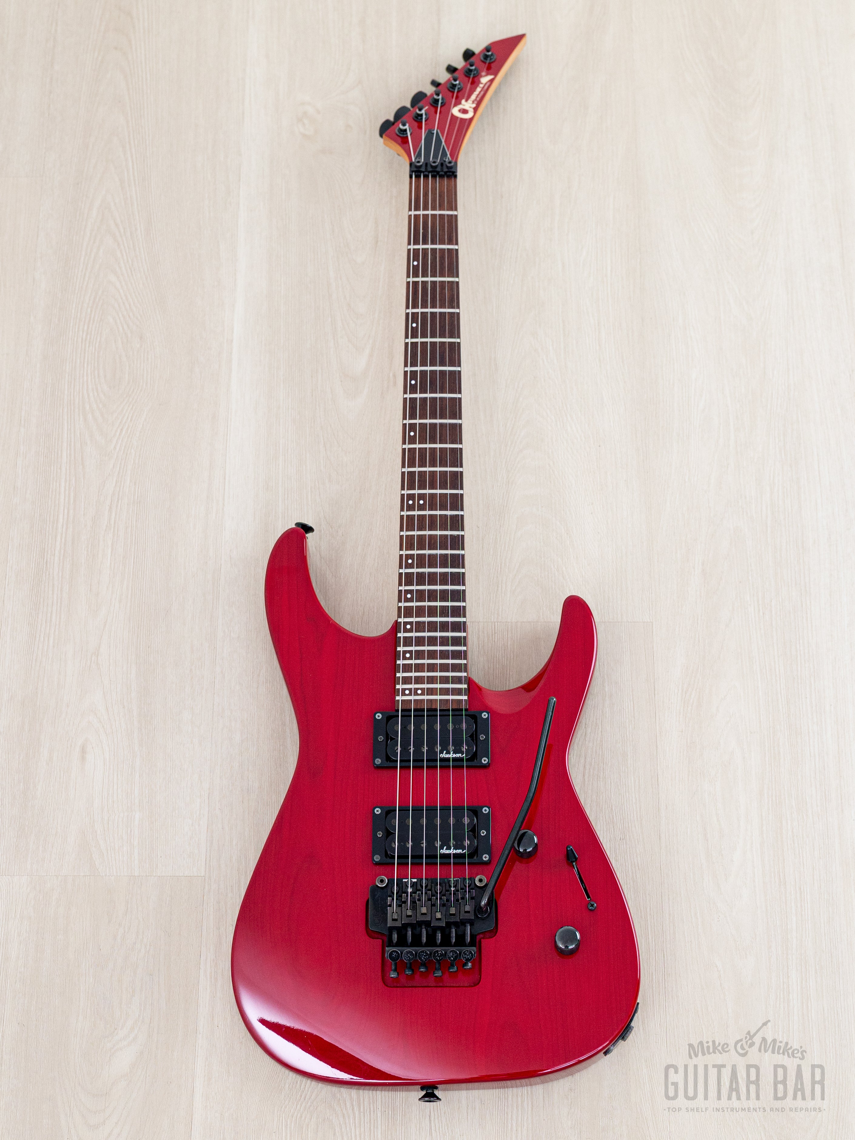 1990 Charvel Jackson Super Dinky SDK-085-HH See-Through Red