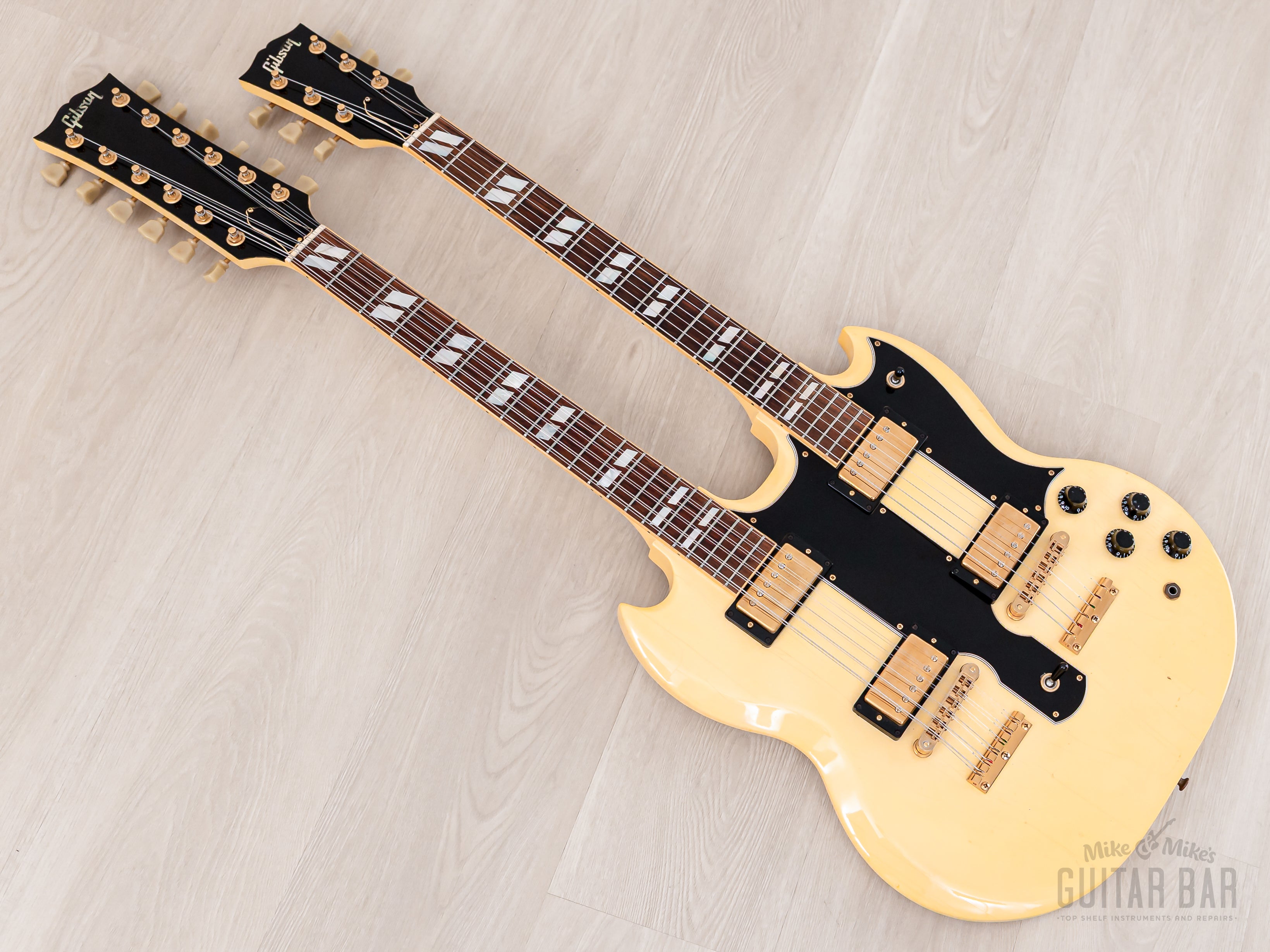 1998 Gibson EDS-1275 Double Neck SG Alpine White, 100% Original w/ Cas