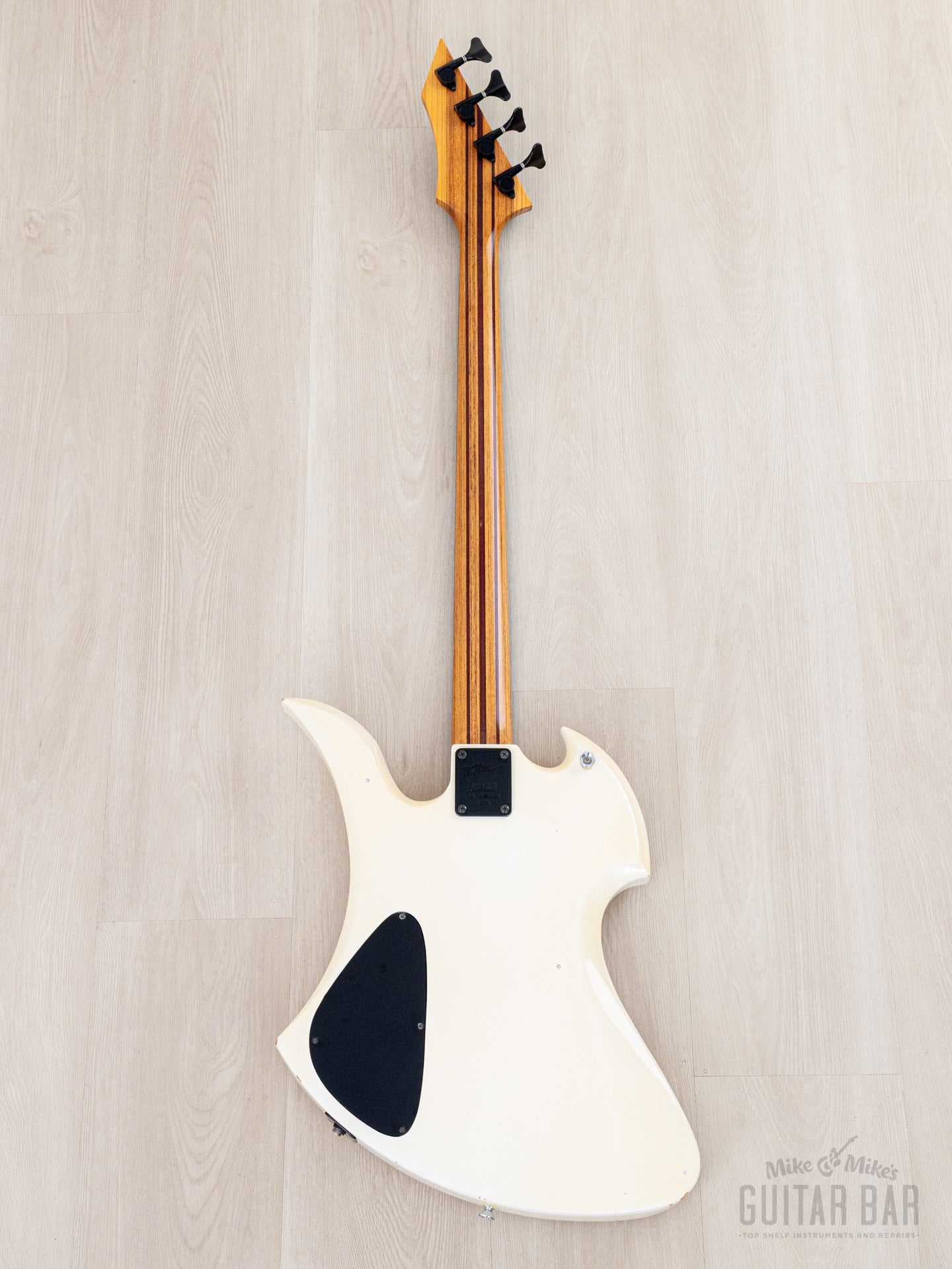 1989 BC Rich Mockingbird Bass MB-857 Vintage PJ Bass Snow White, Japan