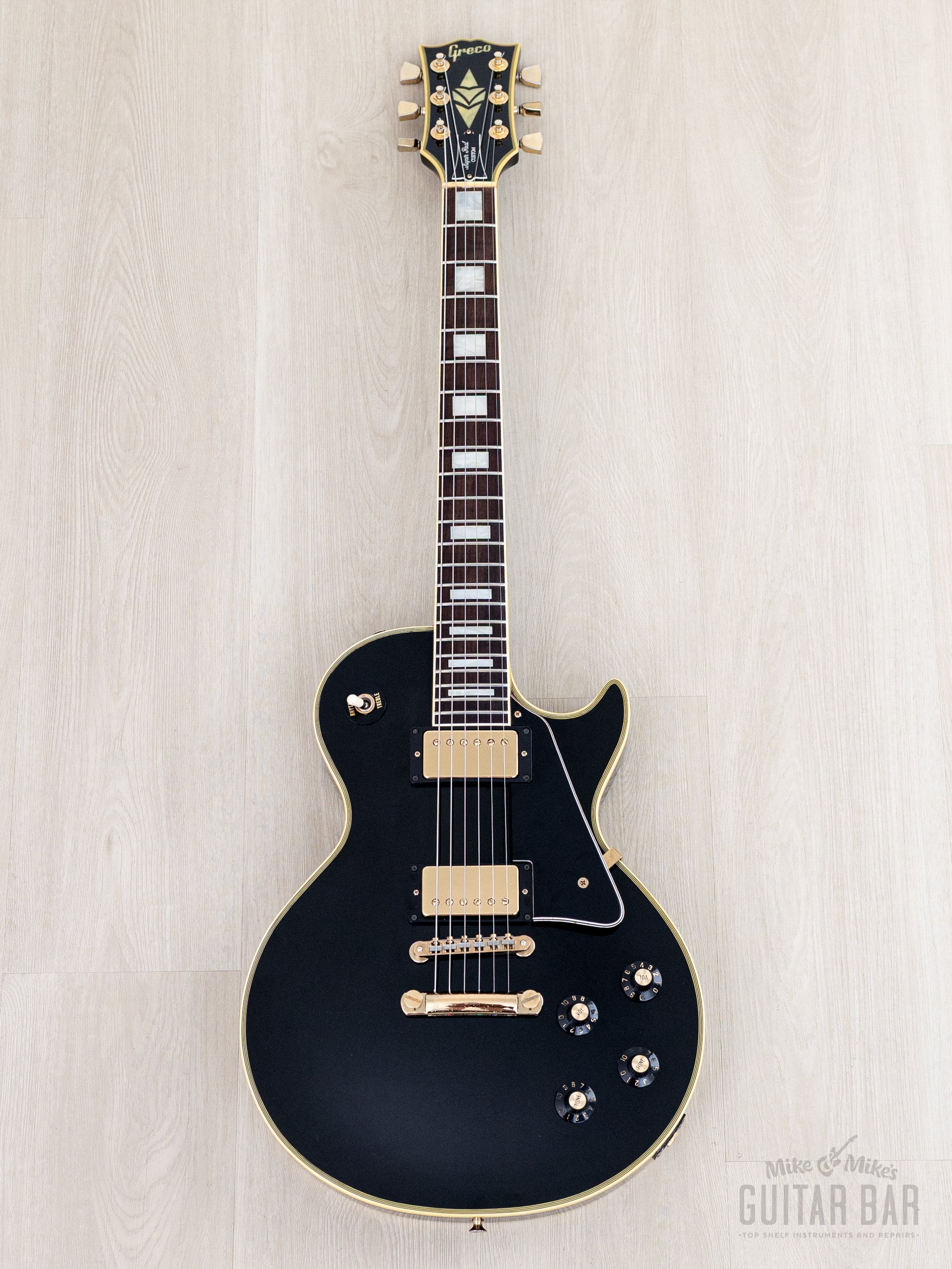 や*う様 Greco Les Paul Custom Greco Les Paul Custom Black Phill Collen Electric Guitar Kahler