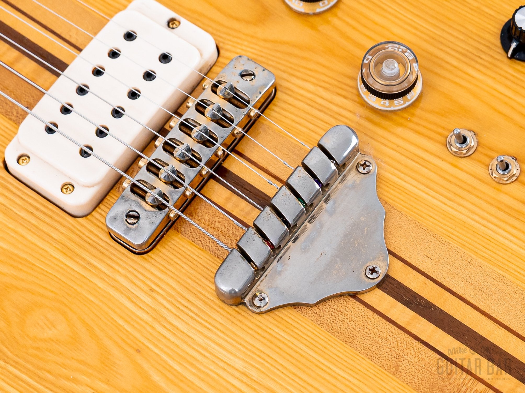 1977 Greco GO1200 Speed Way Vintage Neck Through Guitar Natural w/ Cas