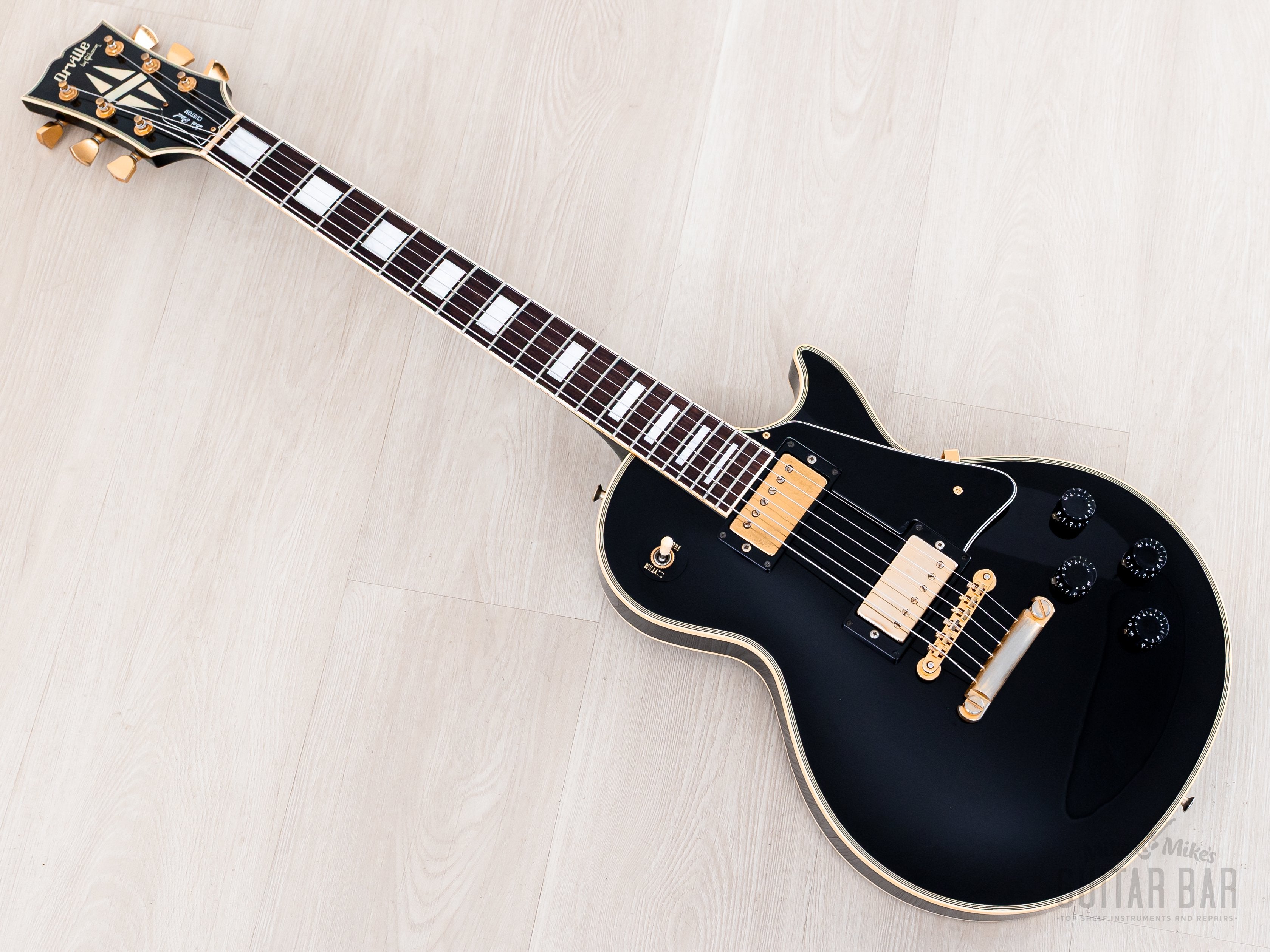 1989 Orville by Gibson Les Paul Custom LPC-EB Black Beauty w/ USA Bill