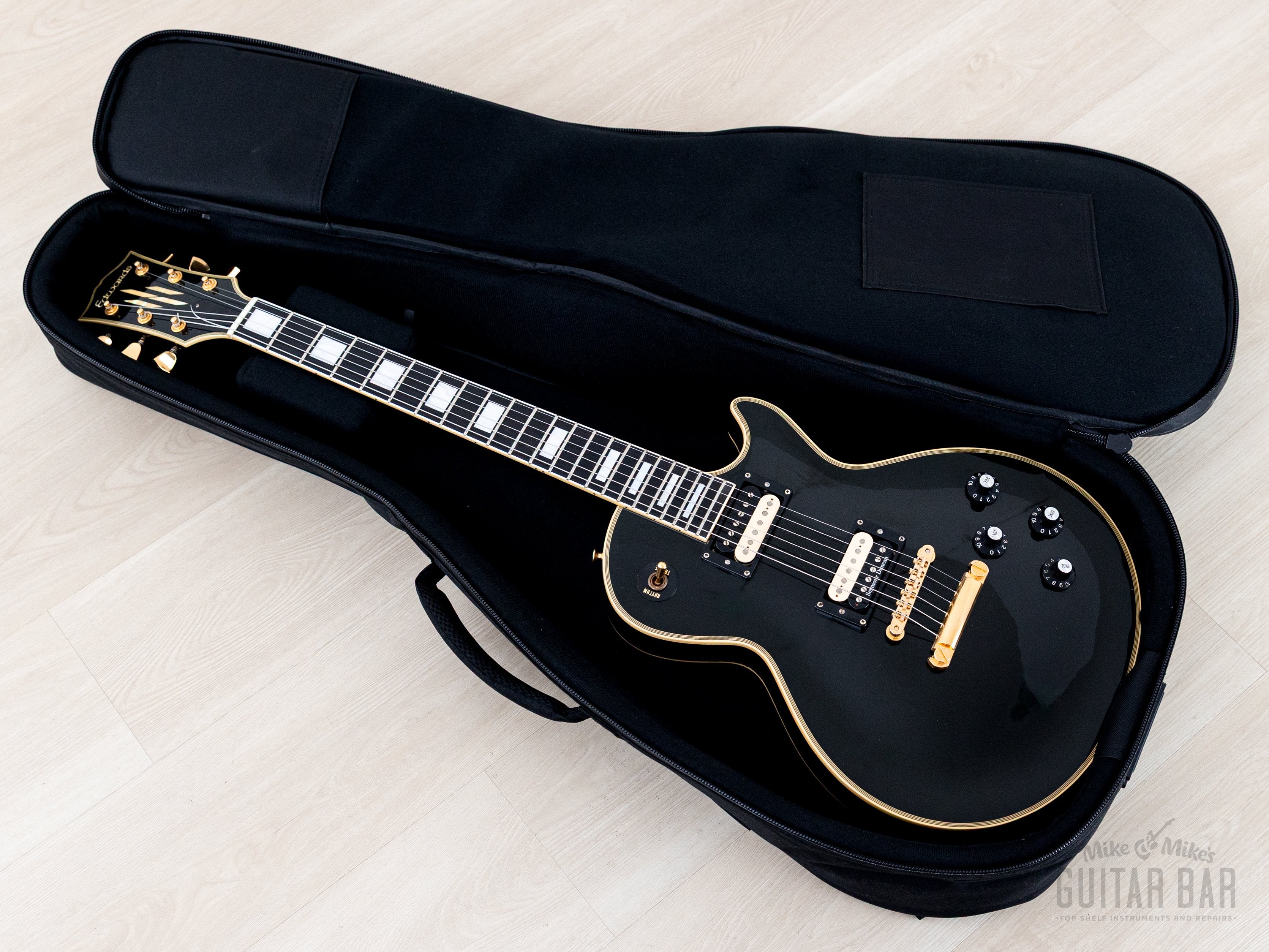 2000s Edwards by ESP E-LP-98LTC Custom Black Beauty, Ebony Nitro Lacqu