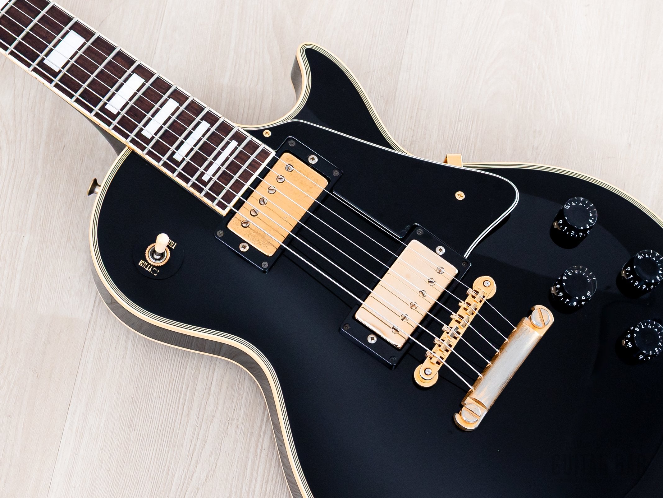 1989 Orville by Gibson Les Paul Custom LPC-EB Black Beauty w/ USA Bill