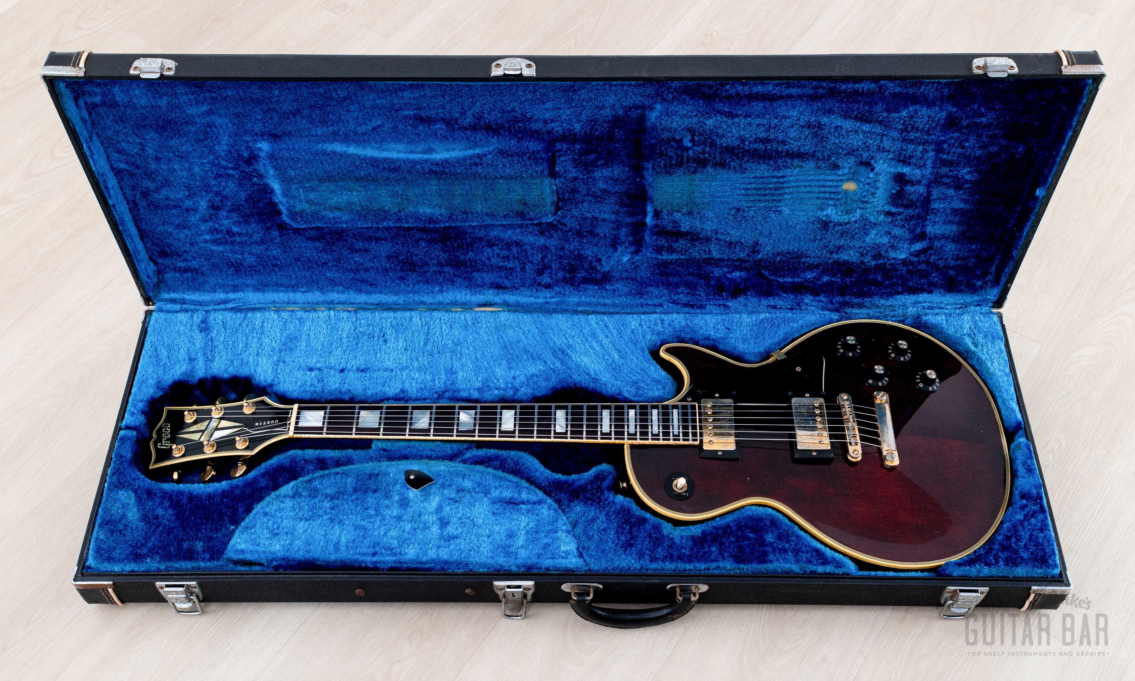 1976 Greco EG1000 Custom Wine Red, 100% Original w/ Maxon U-3000, Case