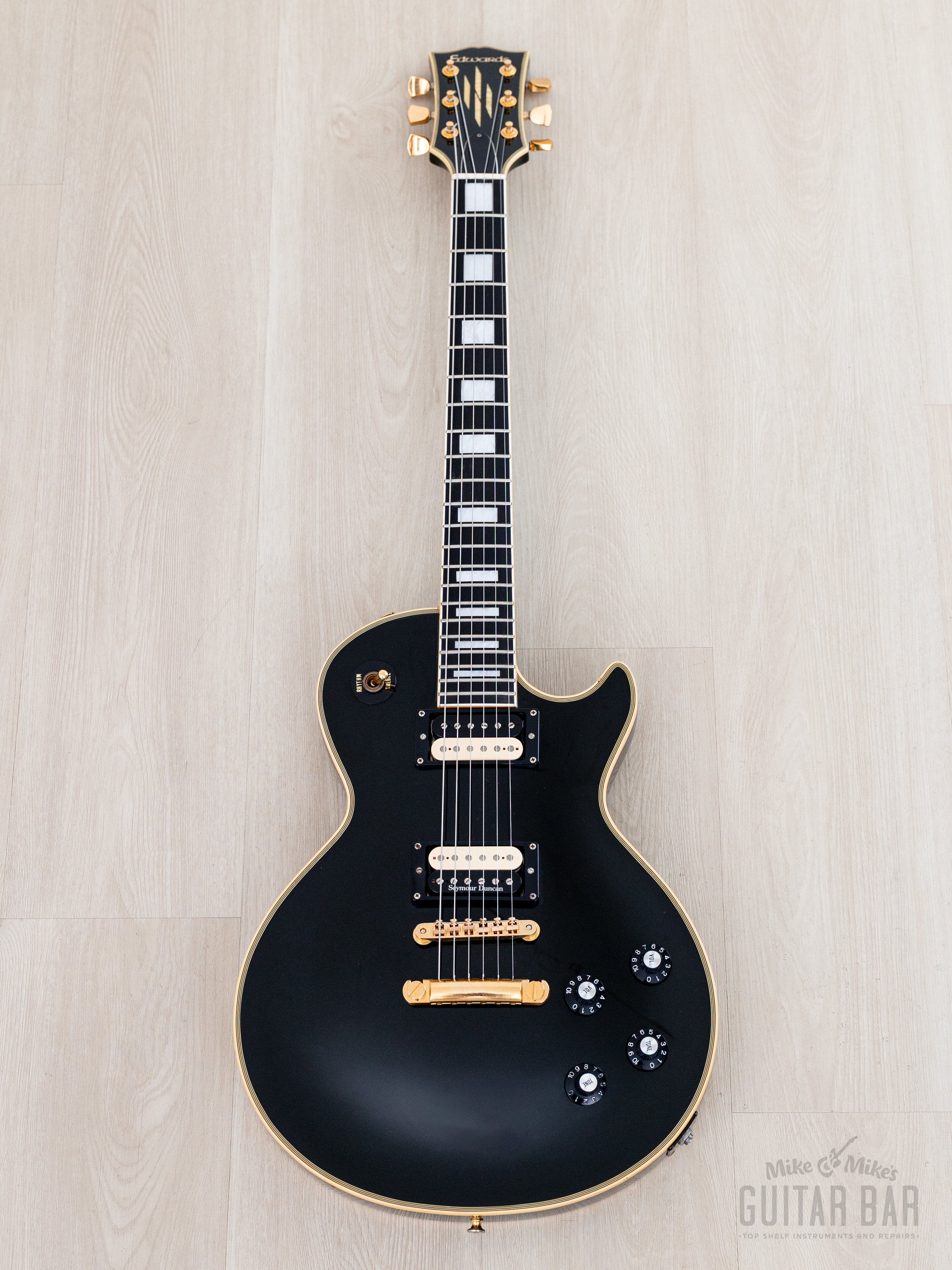 2000s Edwards by ESP E-LP-85SD Custom Black Beauty, Ebony w/ USA Seymo