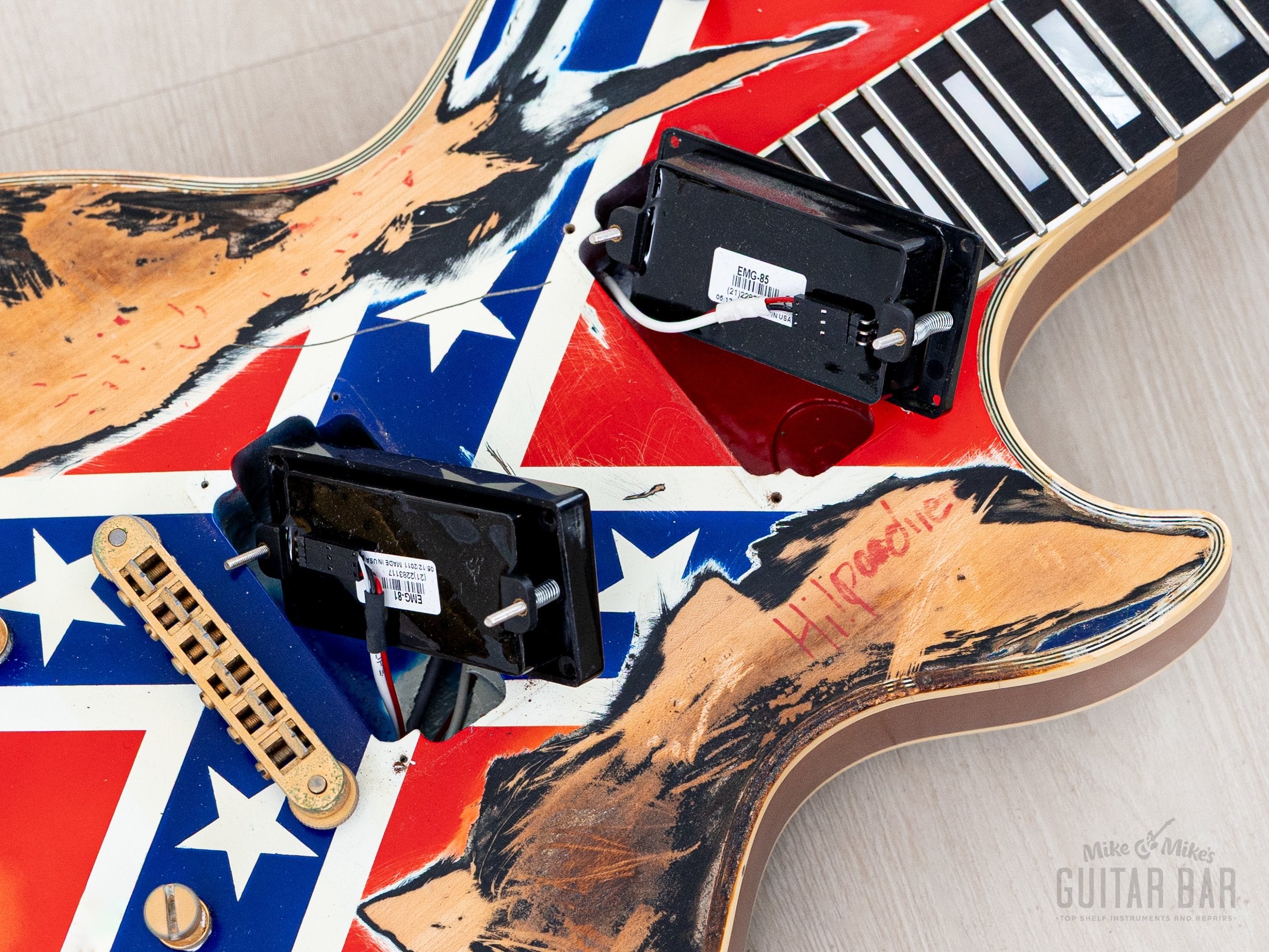 1983 Gibson Les Paul Custom Zakk Wylde Rebel Relic w/ EMG, Case