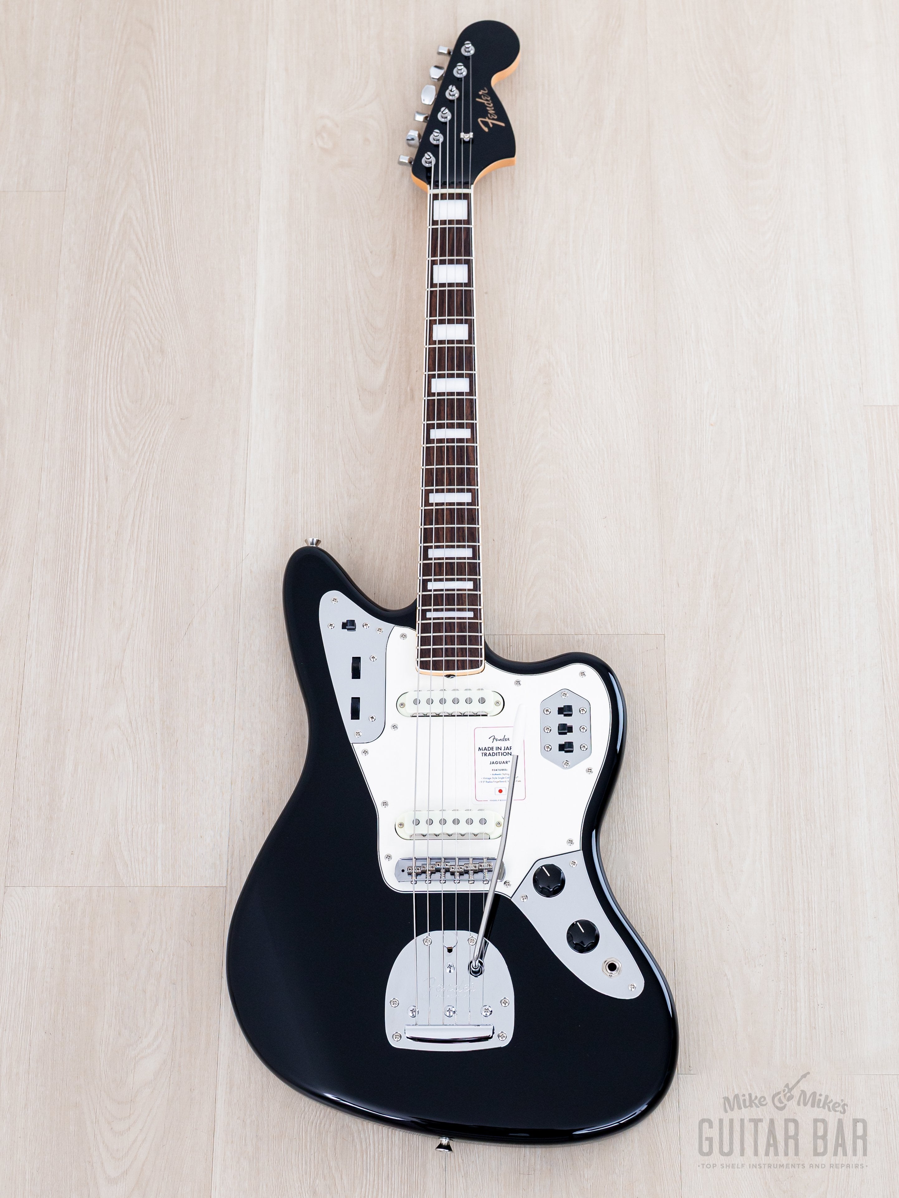 2026 Fender Traditional II Late '60s Jaguar Black + Headstock, Blocks