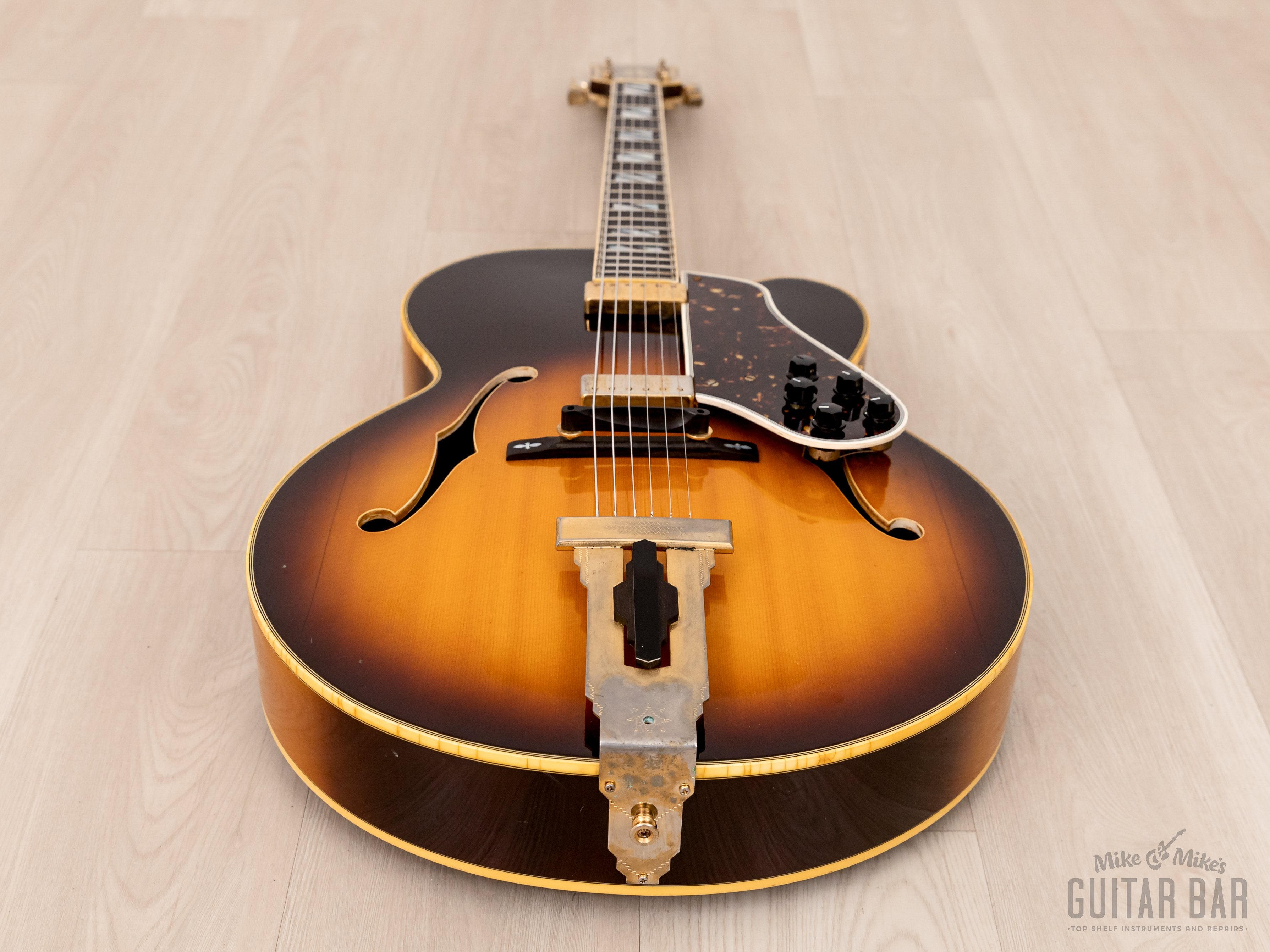 1976 Greco J-115 Vintage Johnny Smith Archtop Guitar Sunburst 100% Original, Japan Fujigen