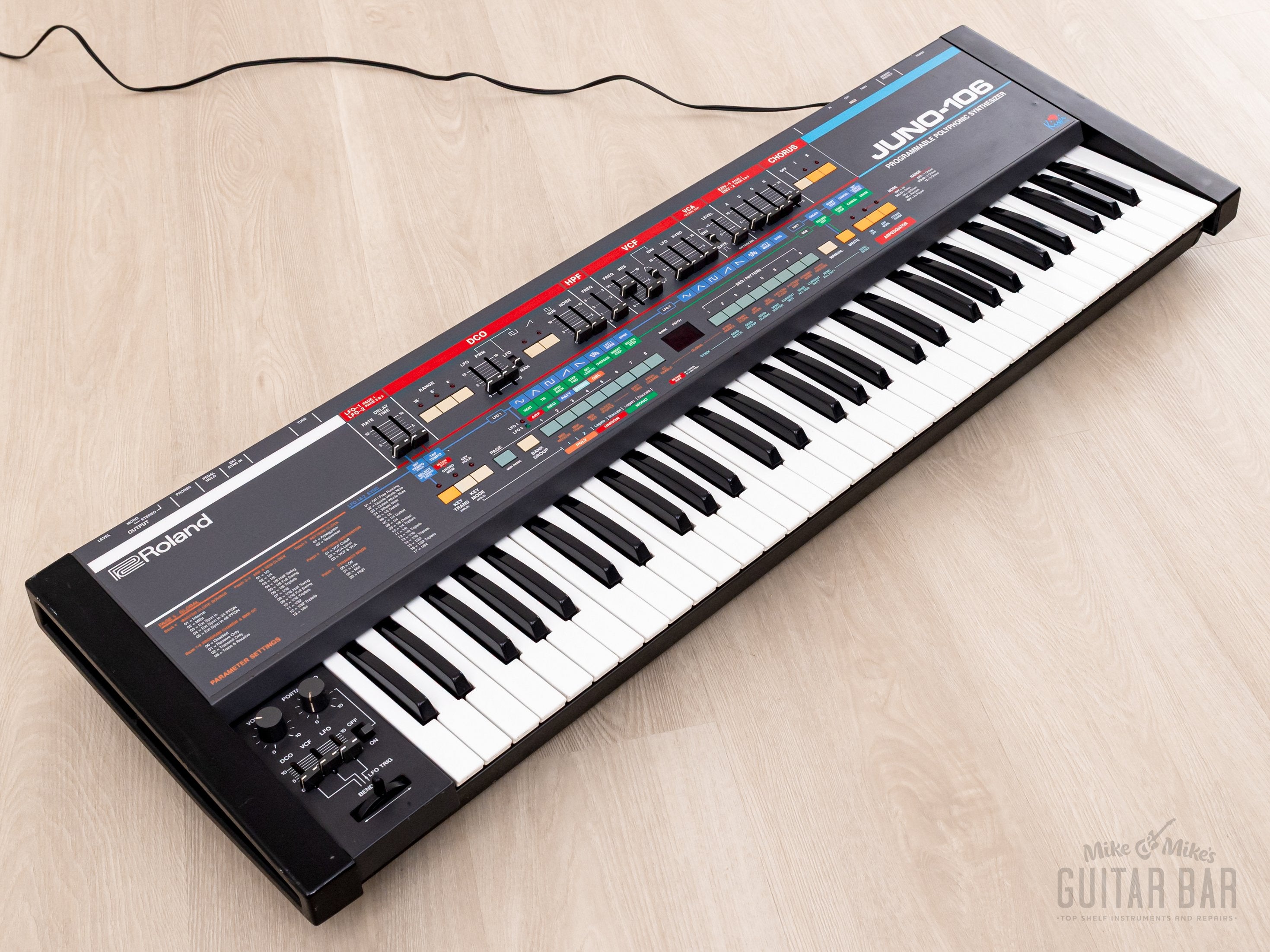 1985 Roland Juno 106 Kiwi Upgrade Vintage Analog Polyphonic Synthesizer