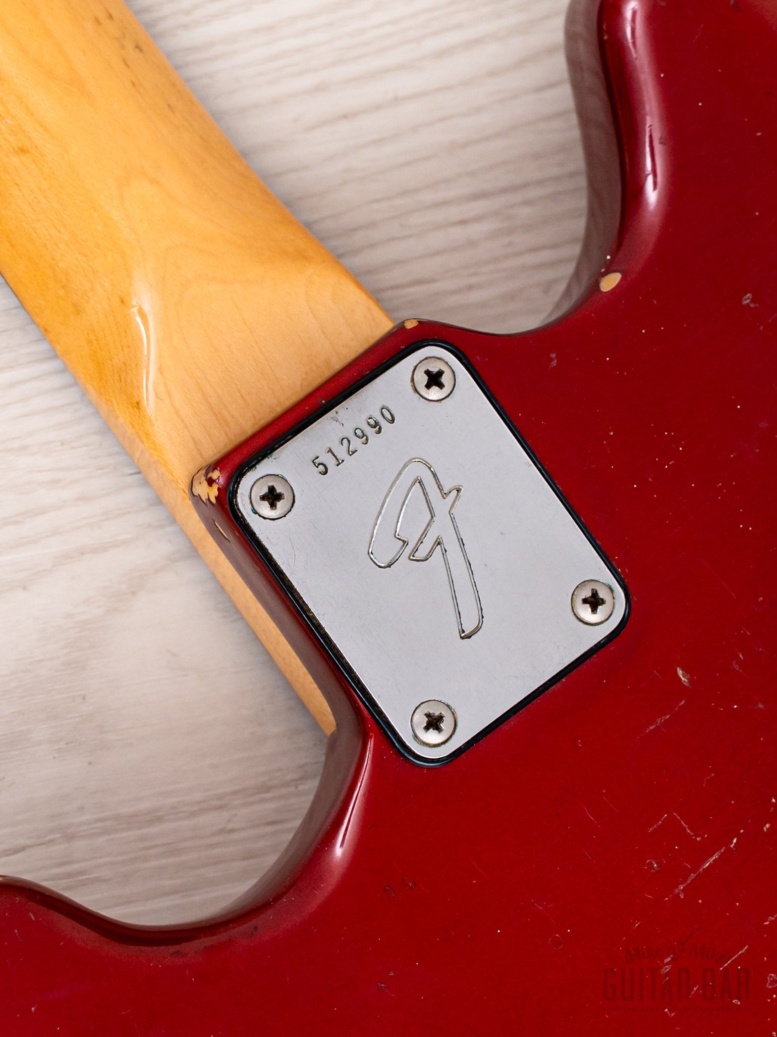 1974 Fender Competition Mustang Vintage Offset Guitar Competition Red