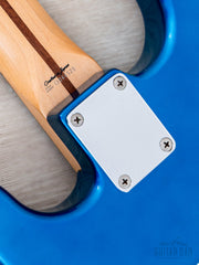 1999 Fender ST-Champ10 mini Strat Lake Placid Blue, neckplate