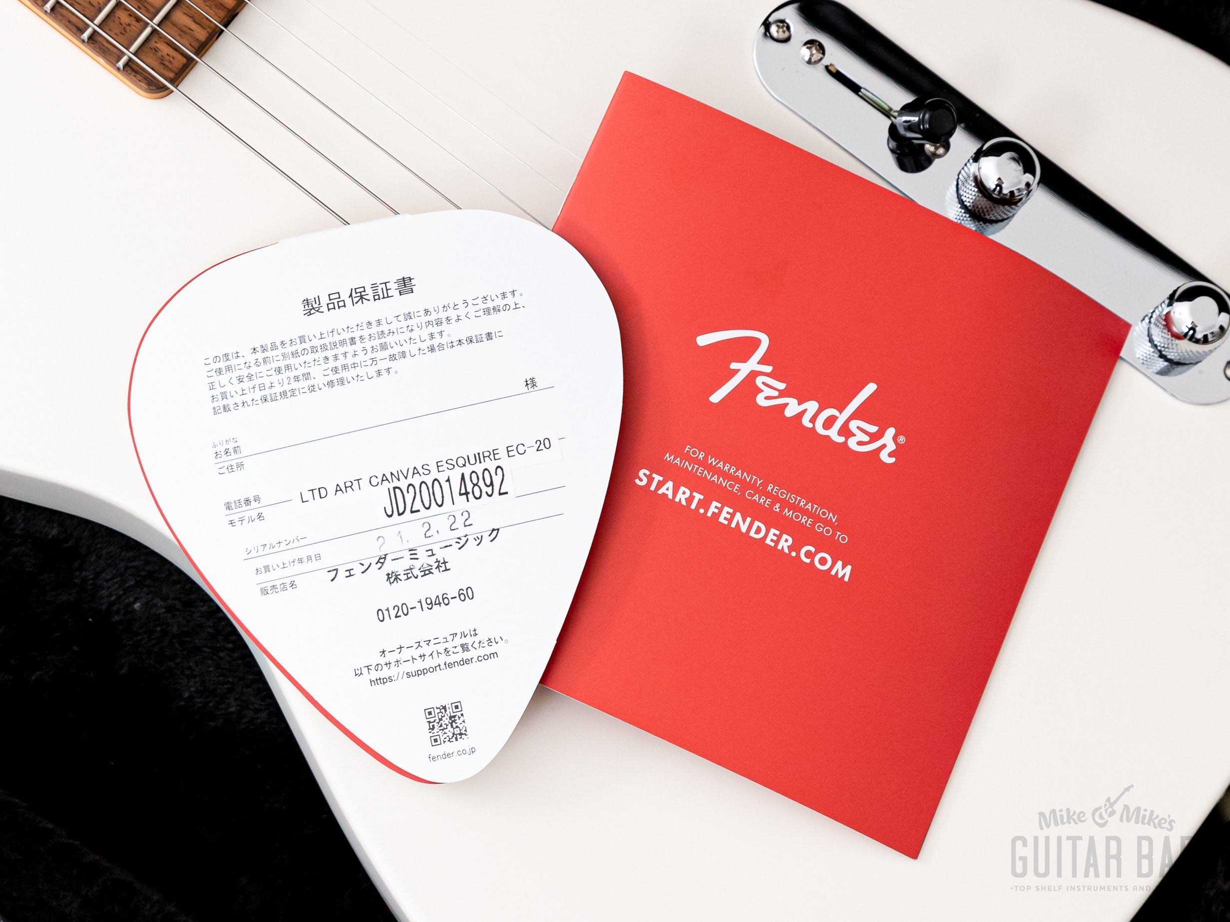 2021 Fender Original Canvas Esquire w/ American Vintage '58 Pickup, Case & Tags, Japan MIJ