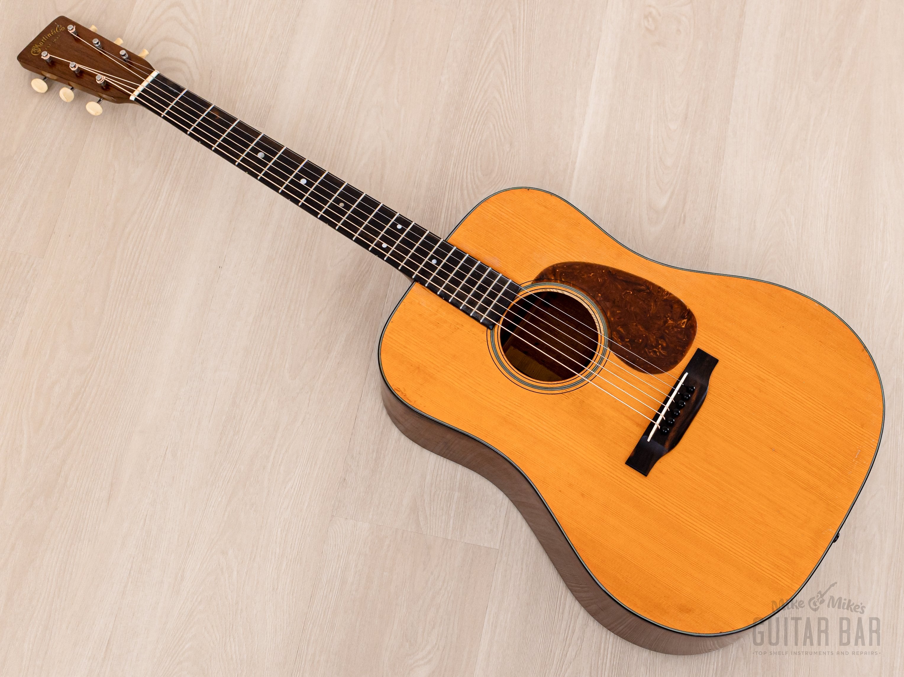 1945 Martin D-18 Vintage Dreadnought Acoustic Guitar, Wartime Features w/ Adirondack Spruce Top, Case