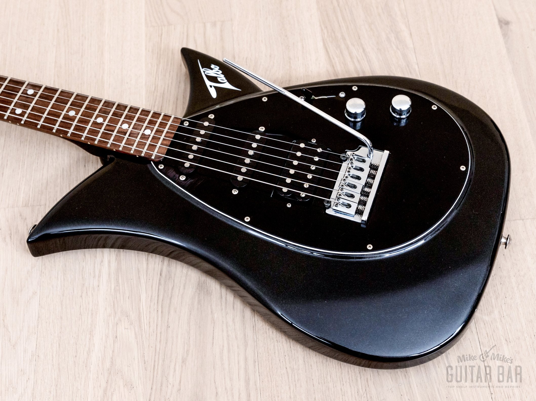 1990s Tokai Talbo A-125SH Aluminum Body Guitar Black Sparkle, Japan