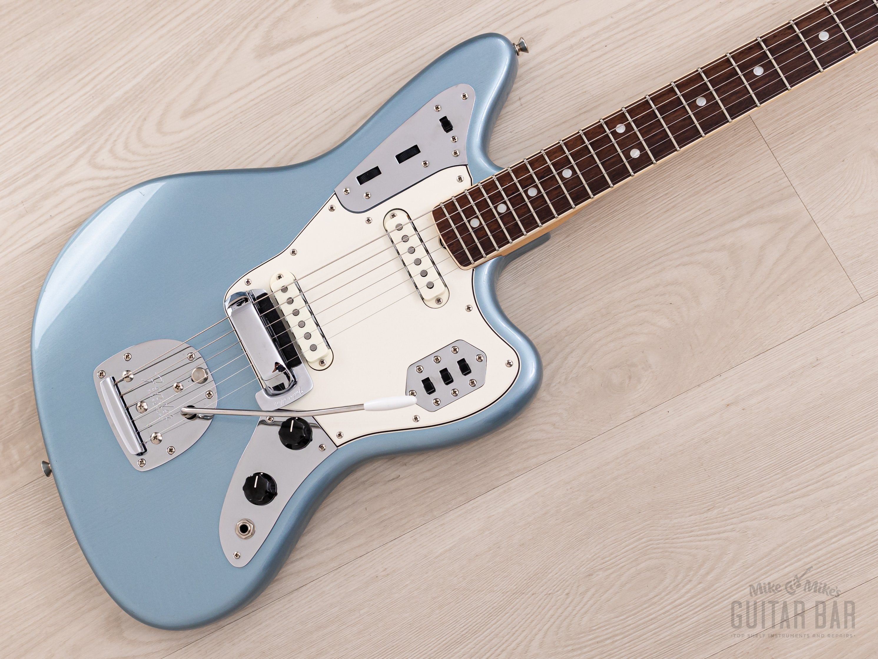 2014 Fender American Vintage '65 Jaguar Ice Blue + Headstock, Near-Mint w/ Case & Hangtags