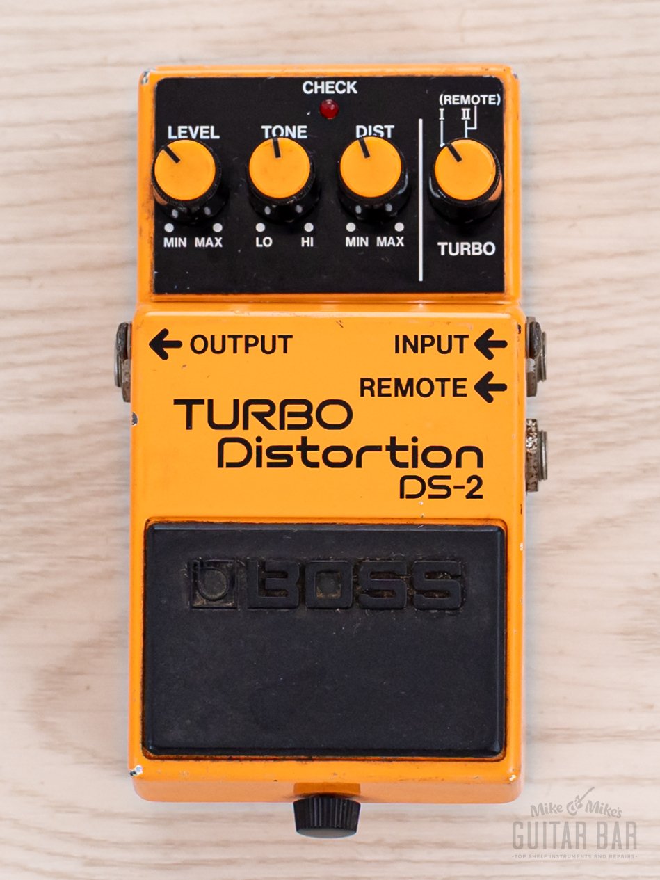 1989 Boss DS-2 Turbo Distortion Guitar Effects Pedal, Silver Label Japan