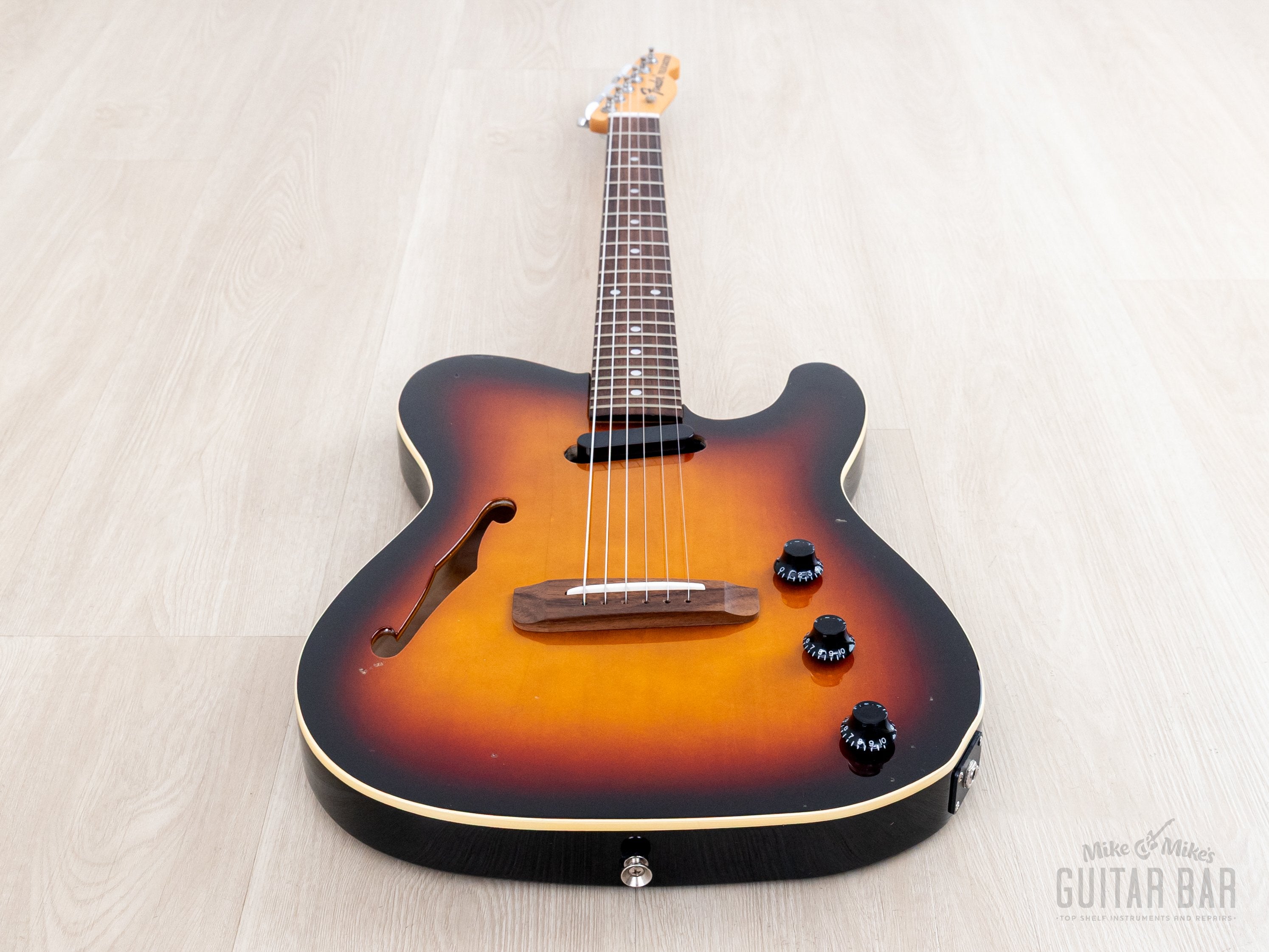 1996 Fender Thinline Telecaster TLAC-100 Sunburst Piezo & Lace Sensor,