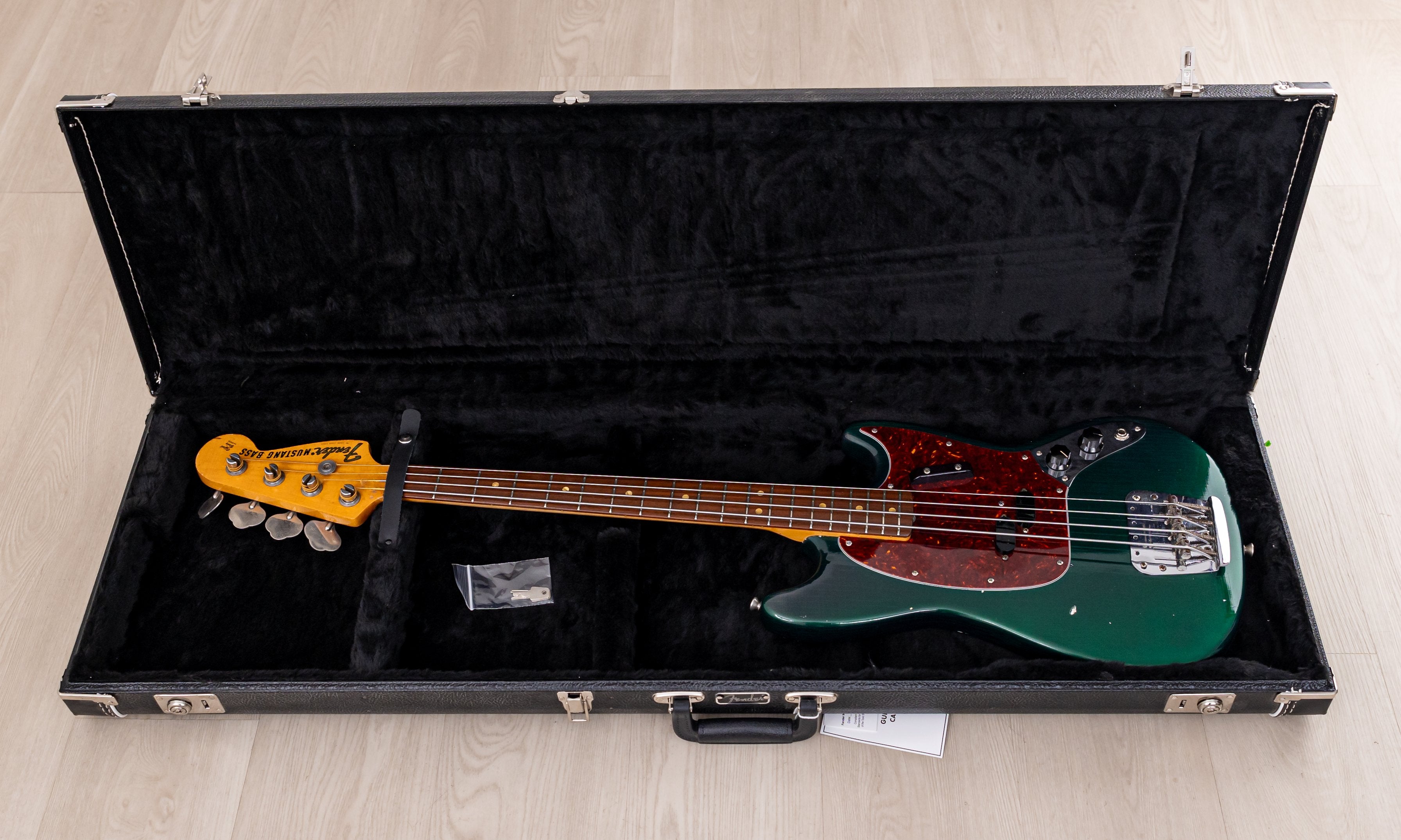 1968 Fender Mustang Bass Vintage Short Scale Sherwood Green w/ Case