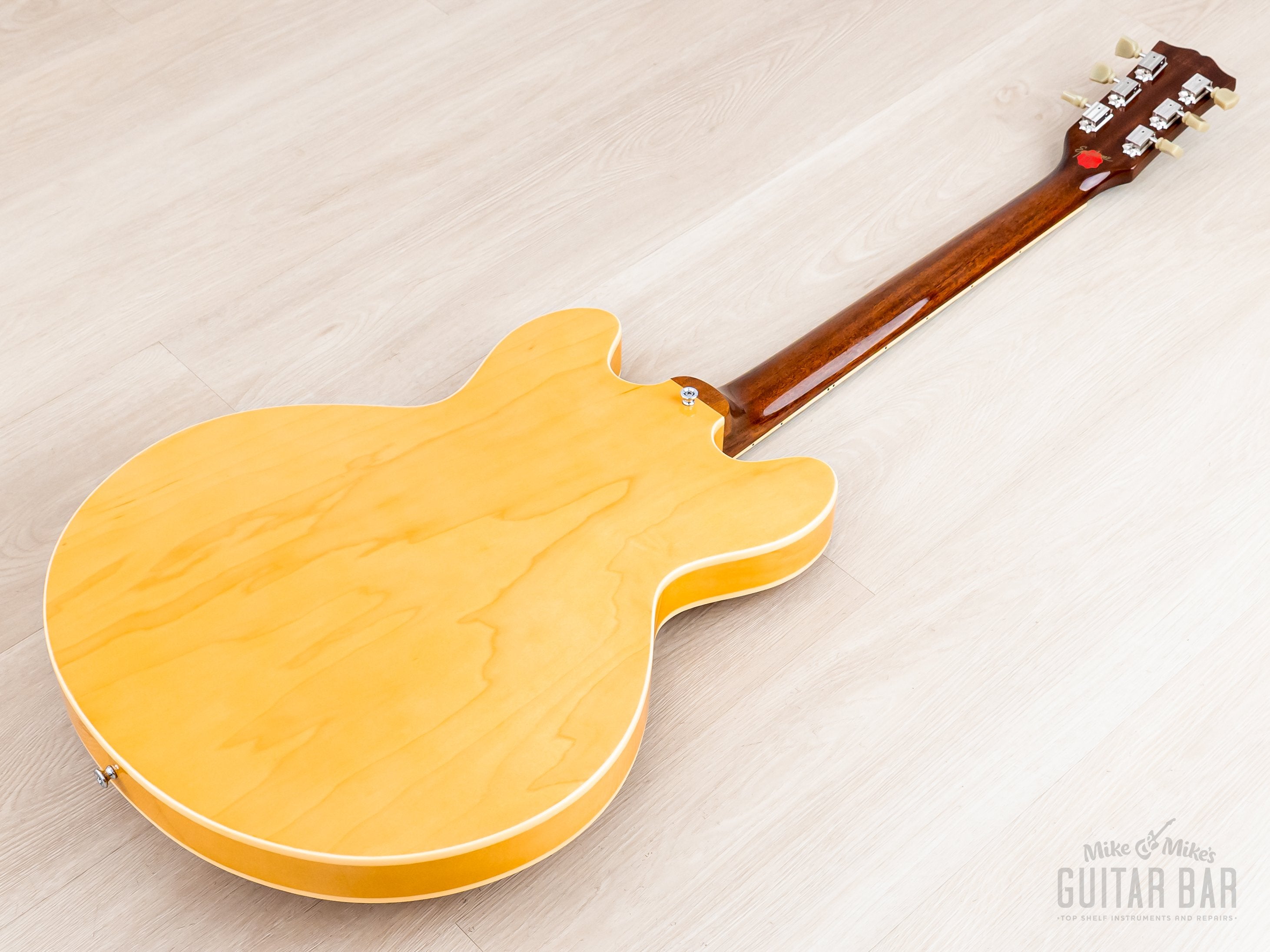 2002 Epiphone Elite 1963 ES-335 Dot Natural w/ Open Book Headstock, Ca