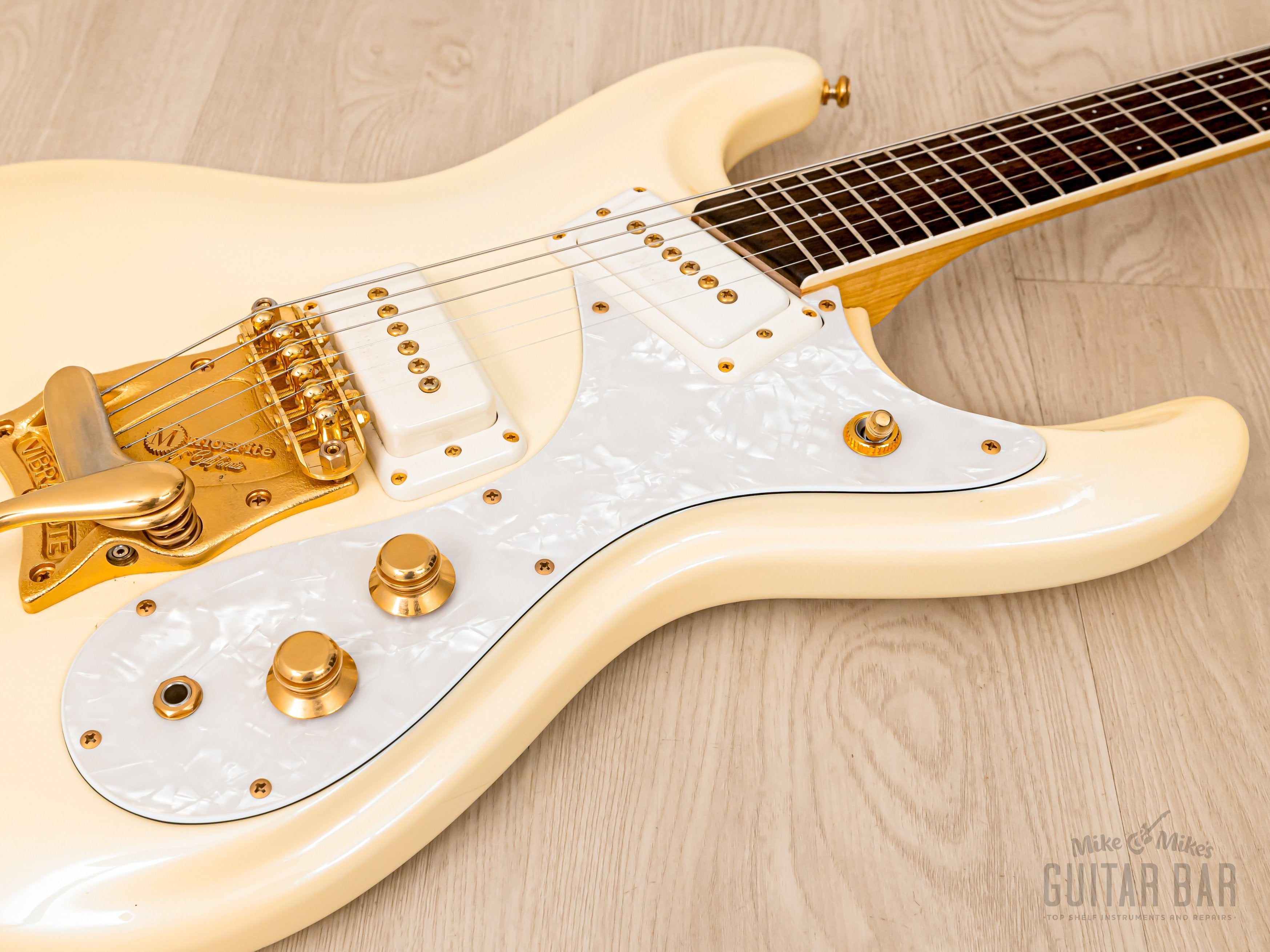 2000s Mosrite Ventures Model Super Custom '65 Pearl White w/ Gold Hard