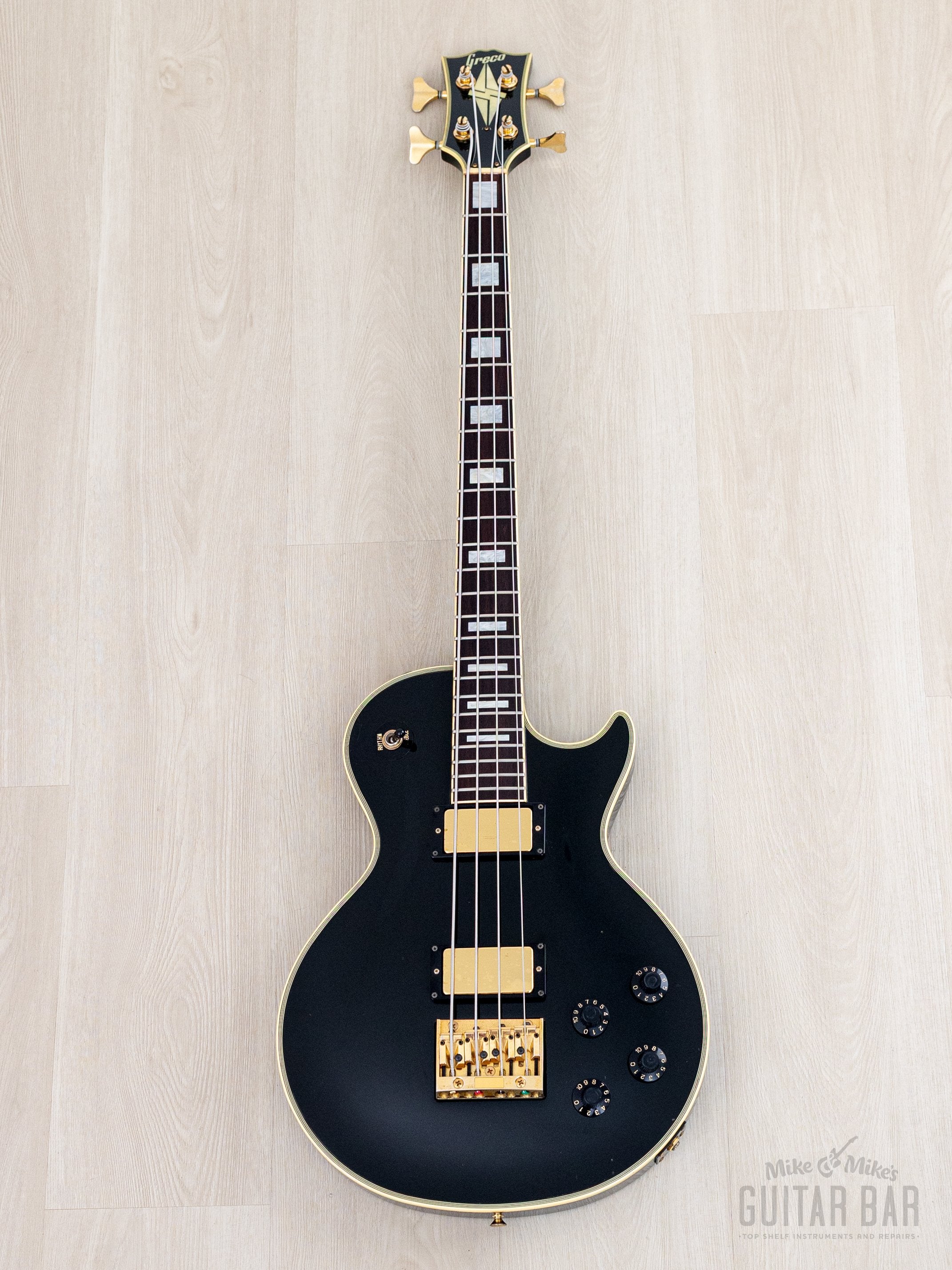 1992 Greco EGB-100 Custom Black Beauty Vintage Short Scale Bass, Japan