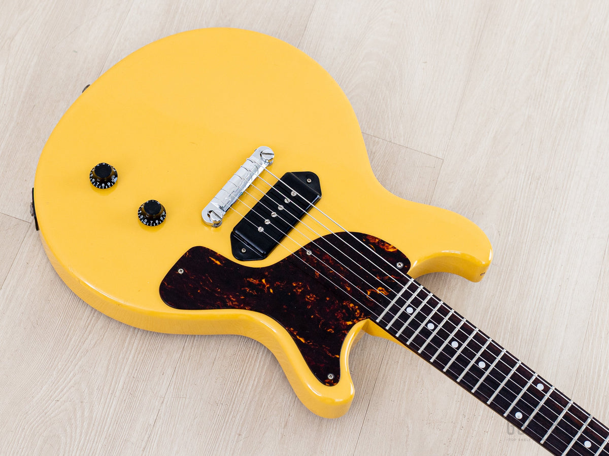 1994 Orville Les Paul Junior DC TV Yellow body front angle