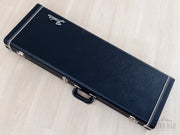 2016 Danocaster Single Cut Blackguard Butterscotch, black tolex hardshell case closed