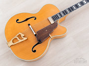 1978 Carlo Greco 18in archtop angled front view, blonde top