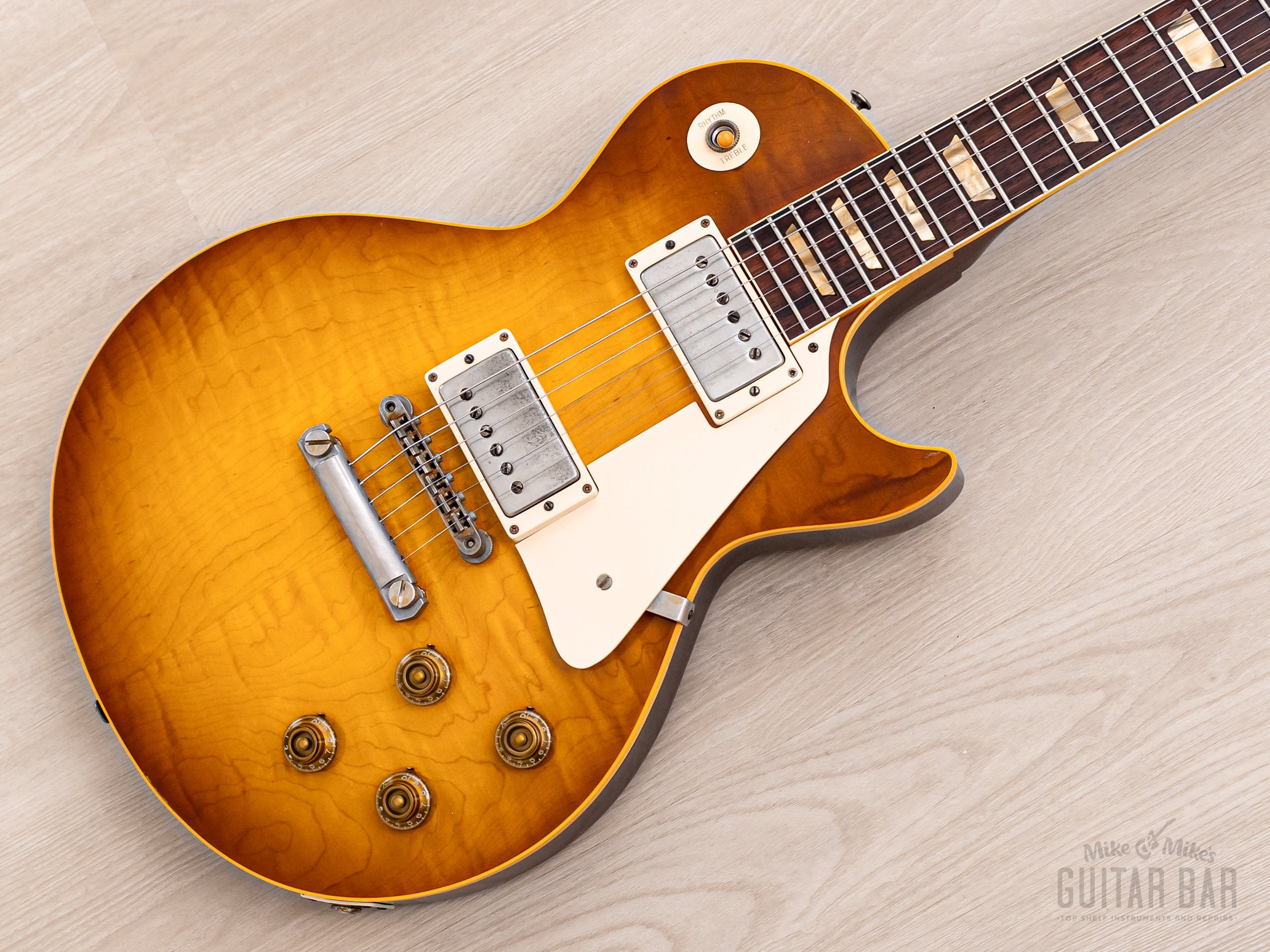 2022 Tom Bartlett 1959 Les Paul Standard ‘Burst Replica Amber Sunburst w/ Brazilian Board, Dave Stephens PAFs, Case